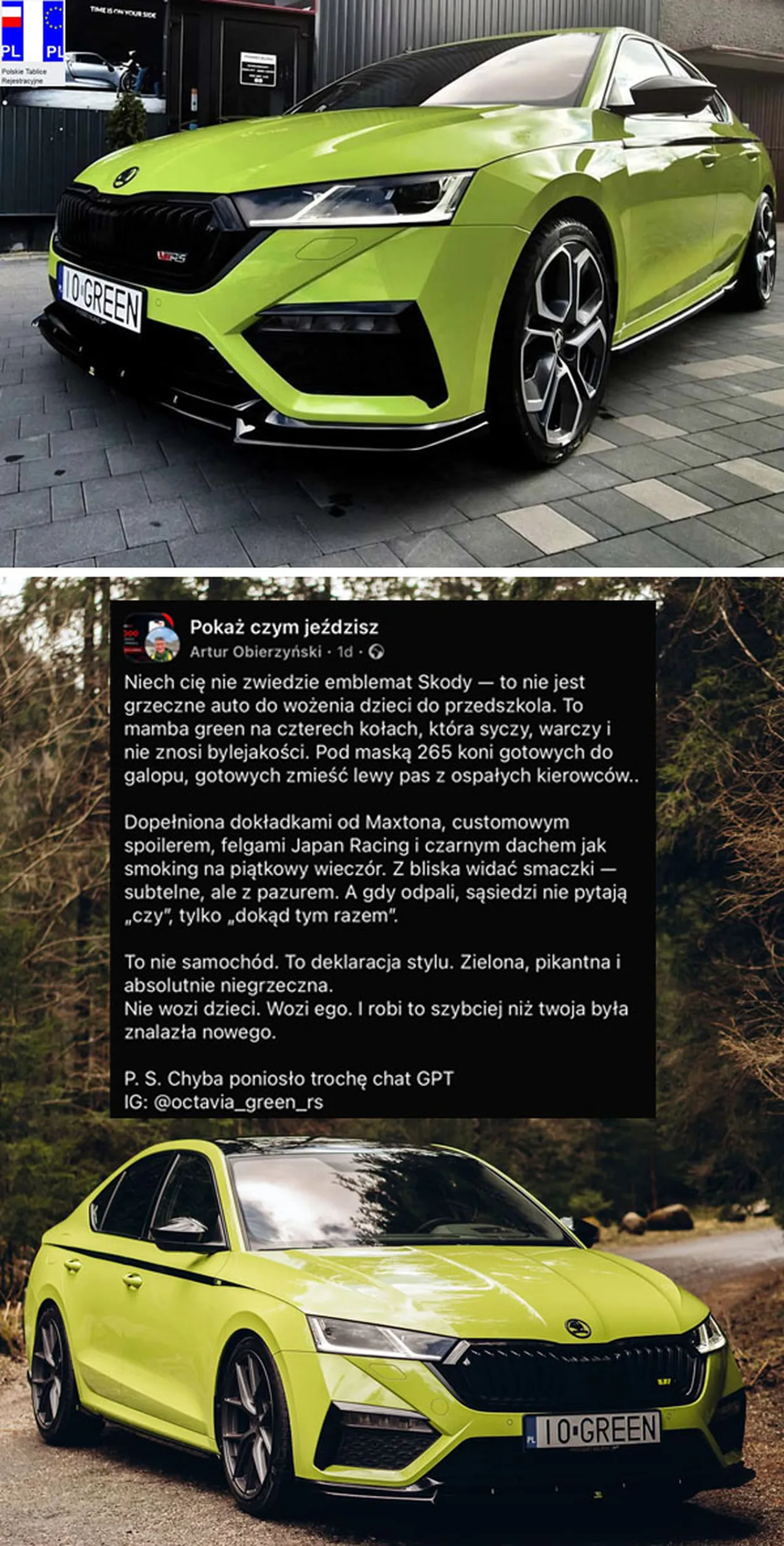 Fajny numer, blacha I0 GREEN