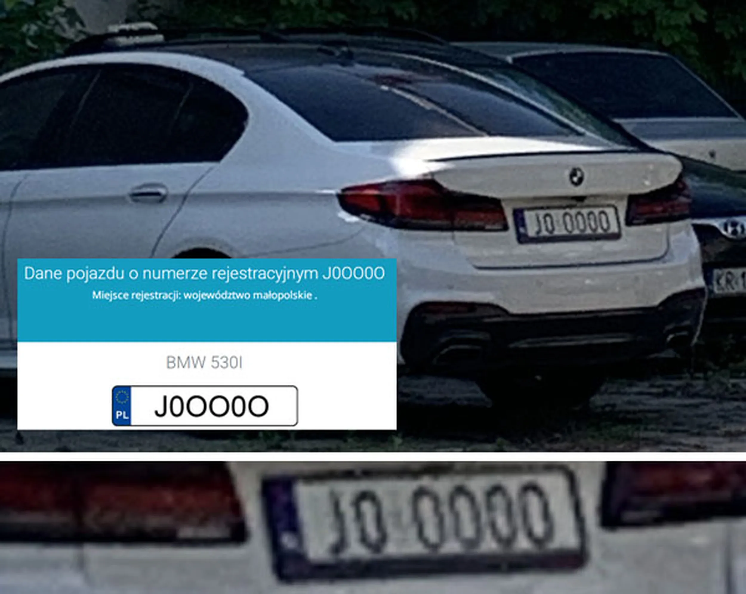 Fajny numer, blacha J0 OO0O