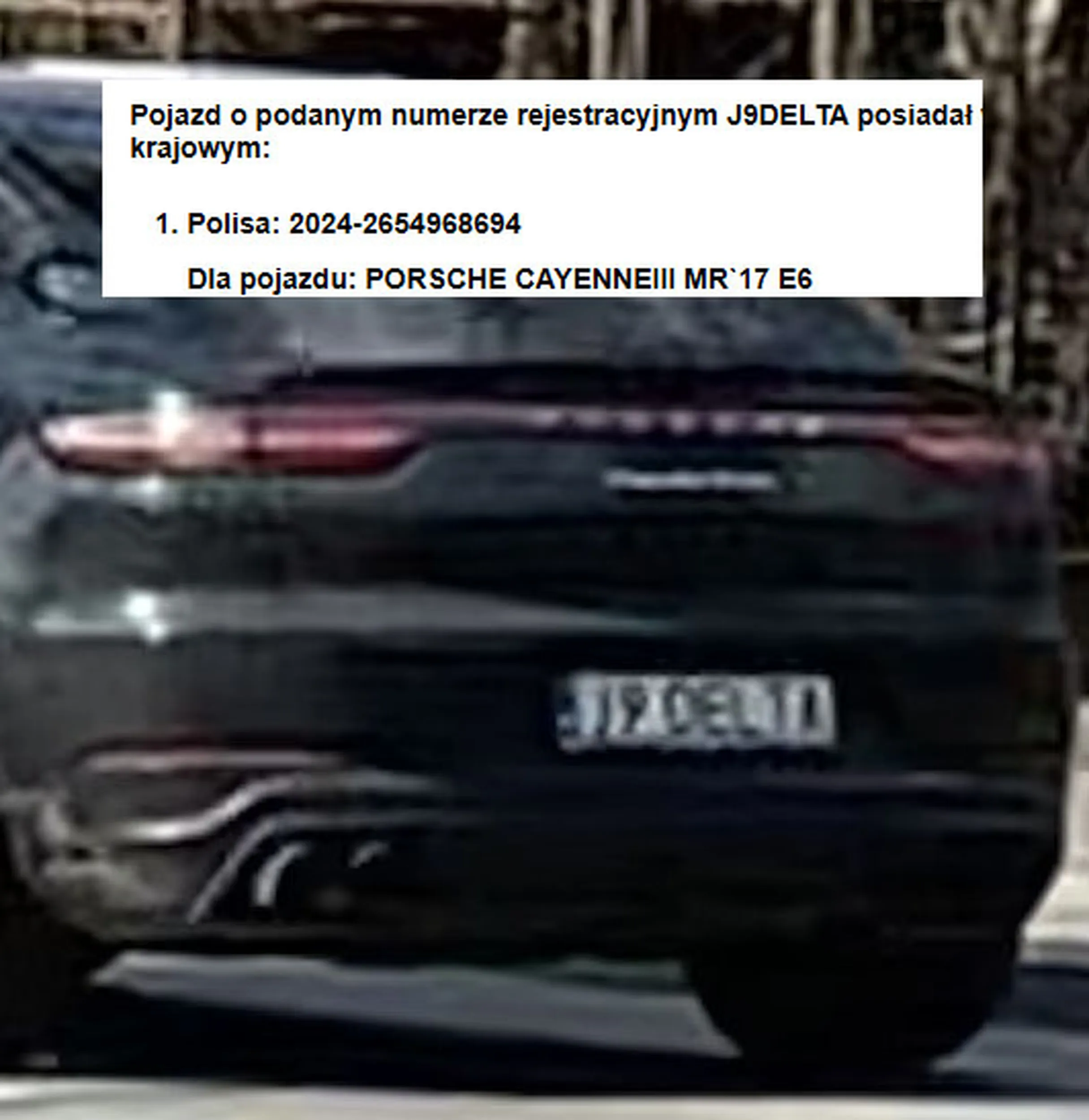 Fajny numer, blacha J9 DELTA