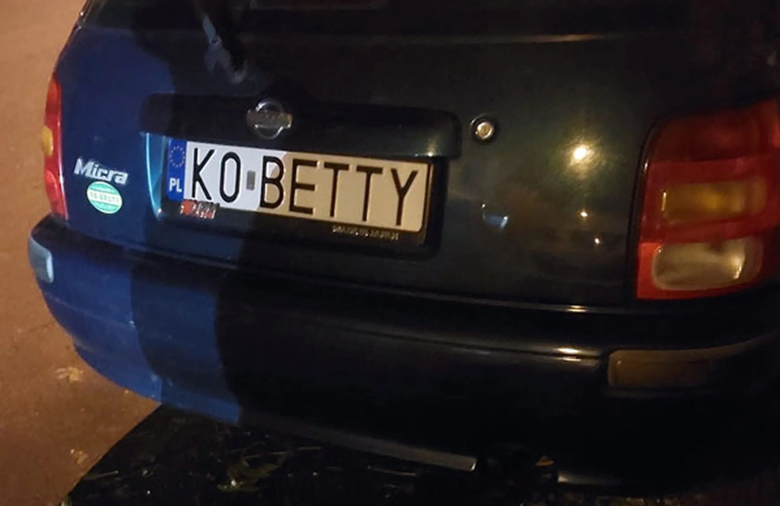 Fajny numer, blacha K0 BETTY