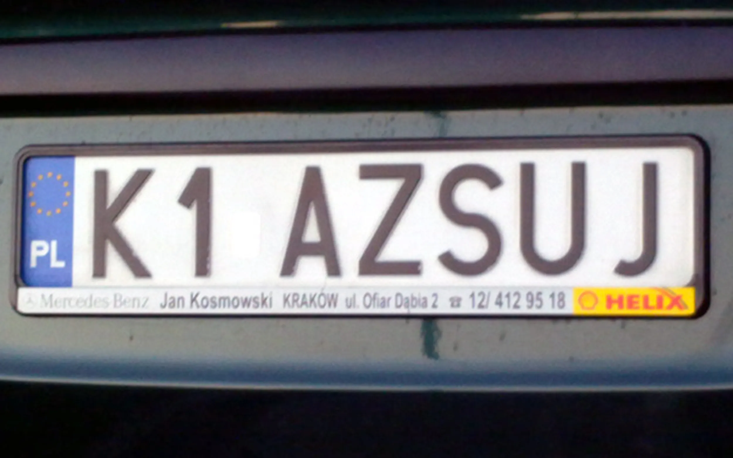 Fajny numer, blacha K1 AZSUJ