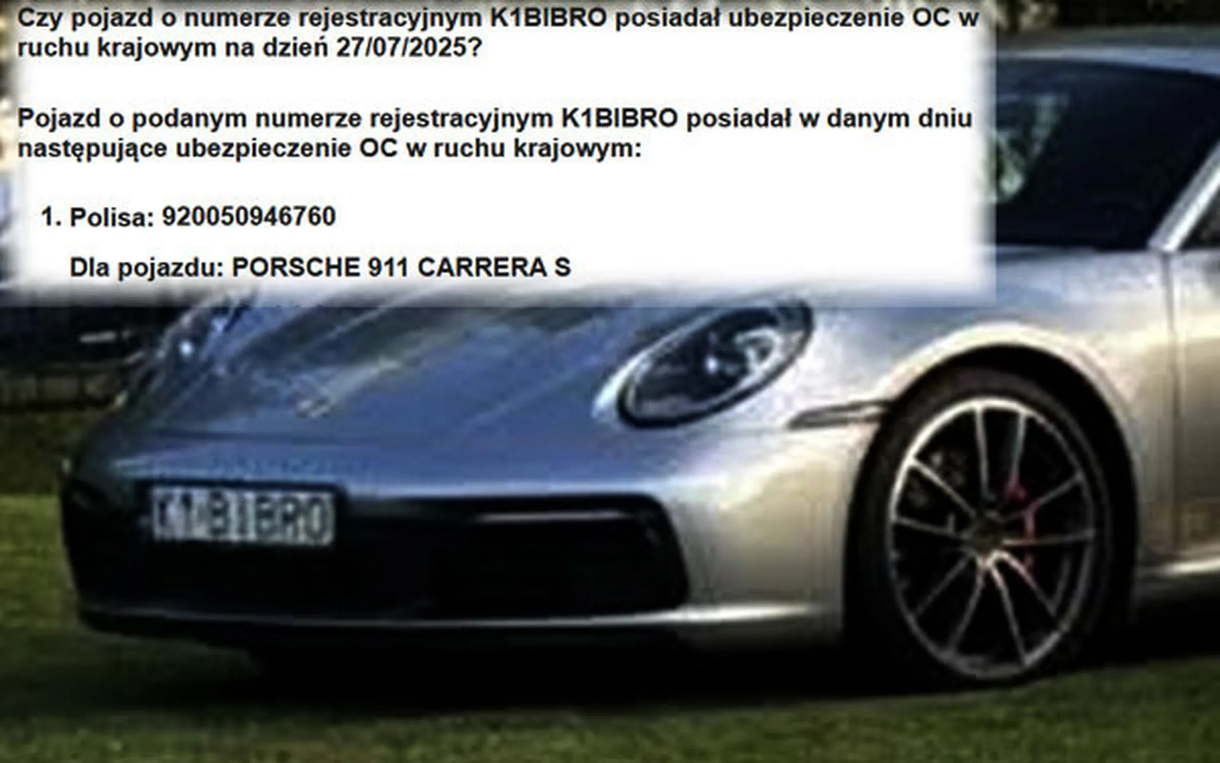 Fajny numer, blacha K1 BIBRO