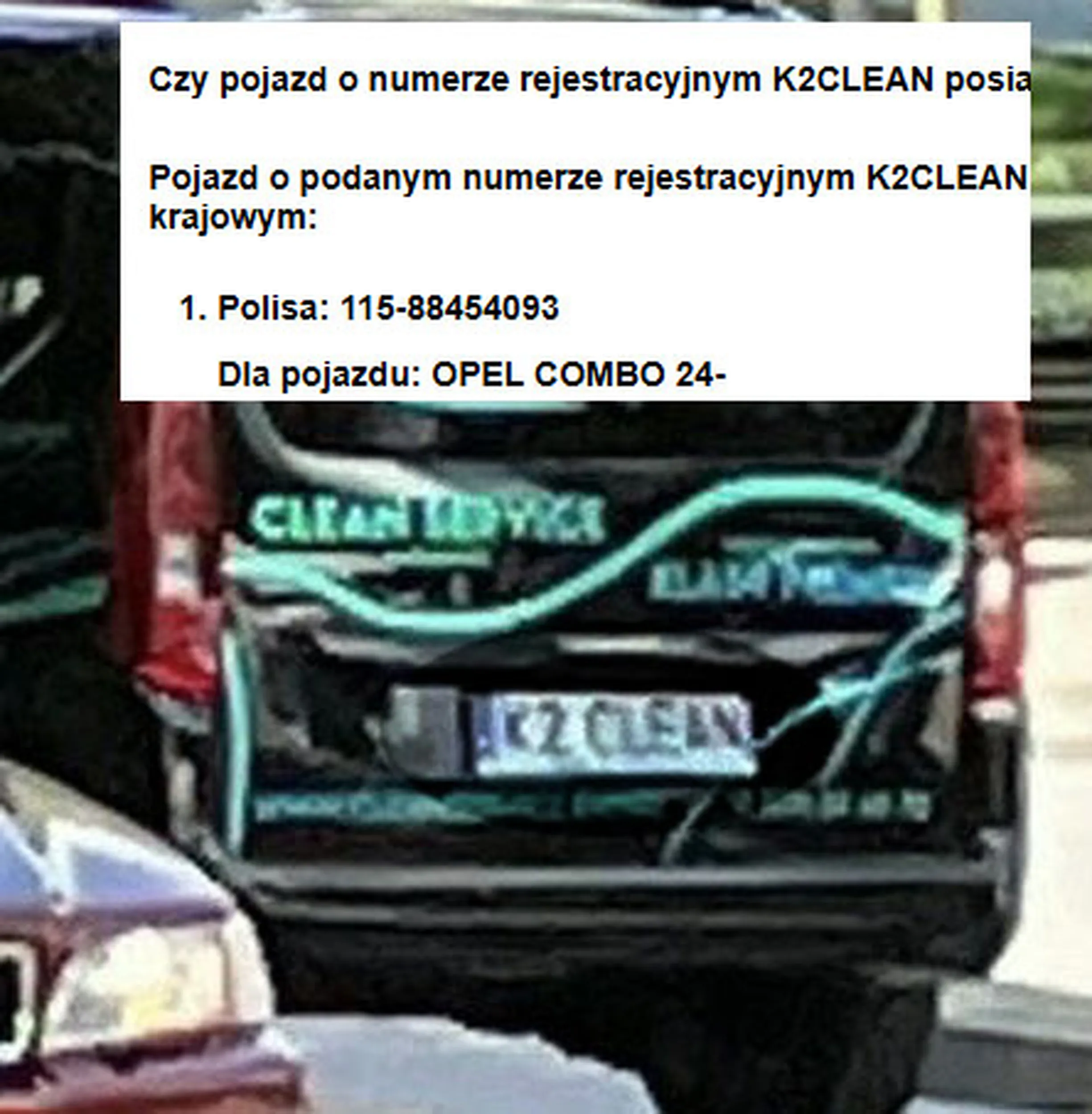 Fajny numer, blacha K2 CLEAN