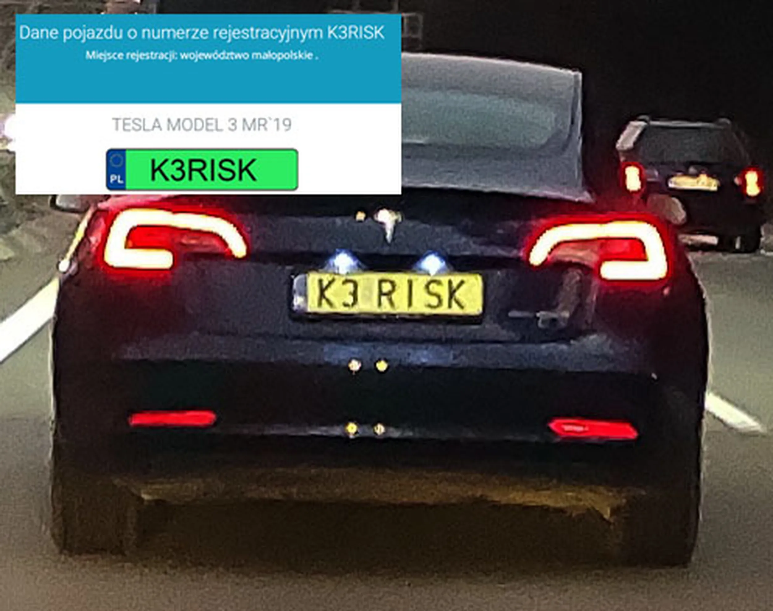 Fajny numer, blacha K3 RISK