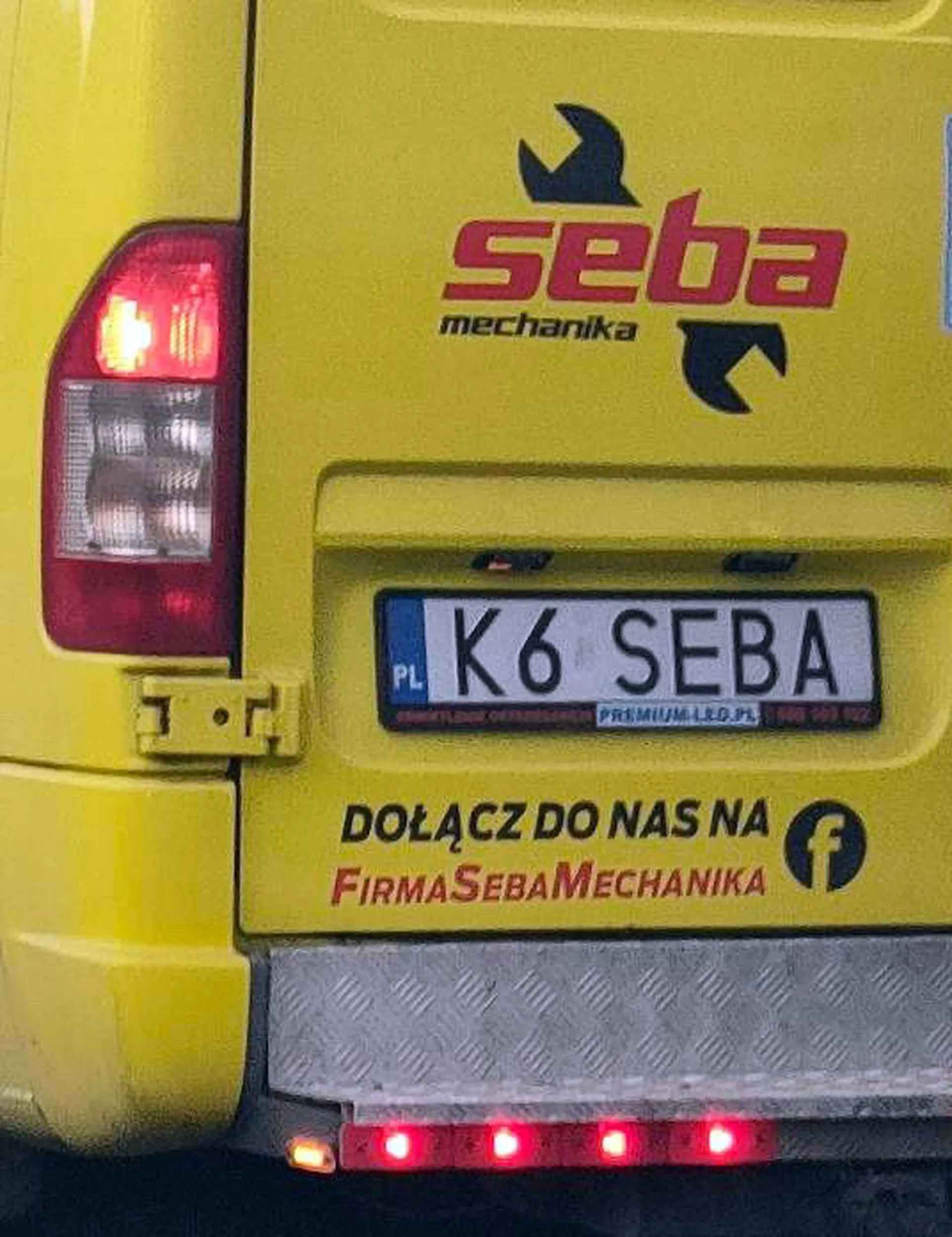 Fajny numer, blacha K6 SEBA