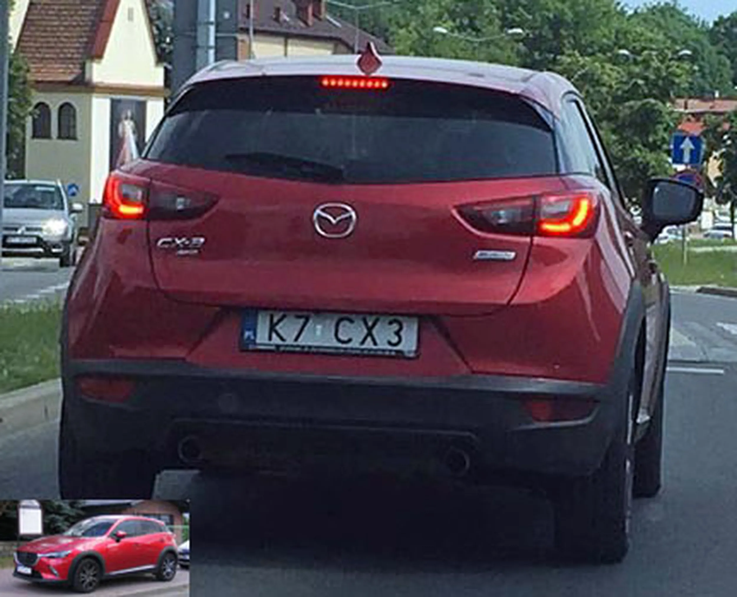 Fajny numer, blacha K7 CX3