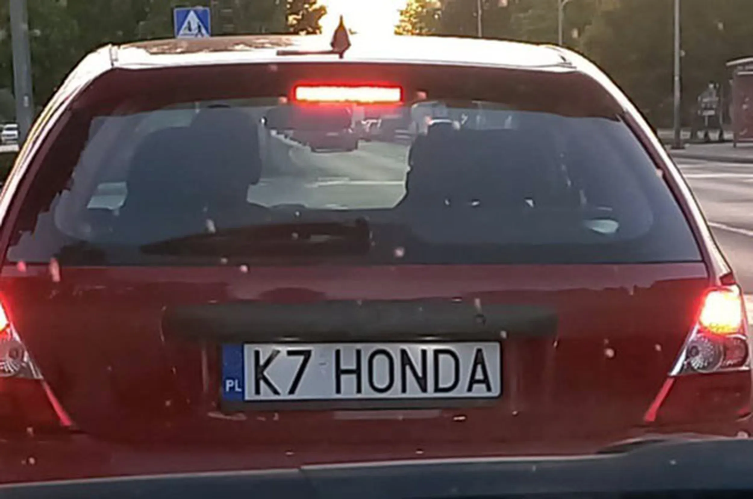Fajny numer, blacha K7 HONDA