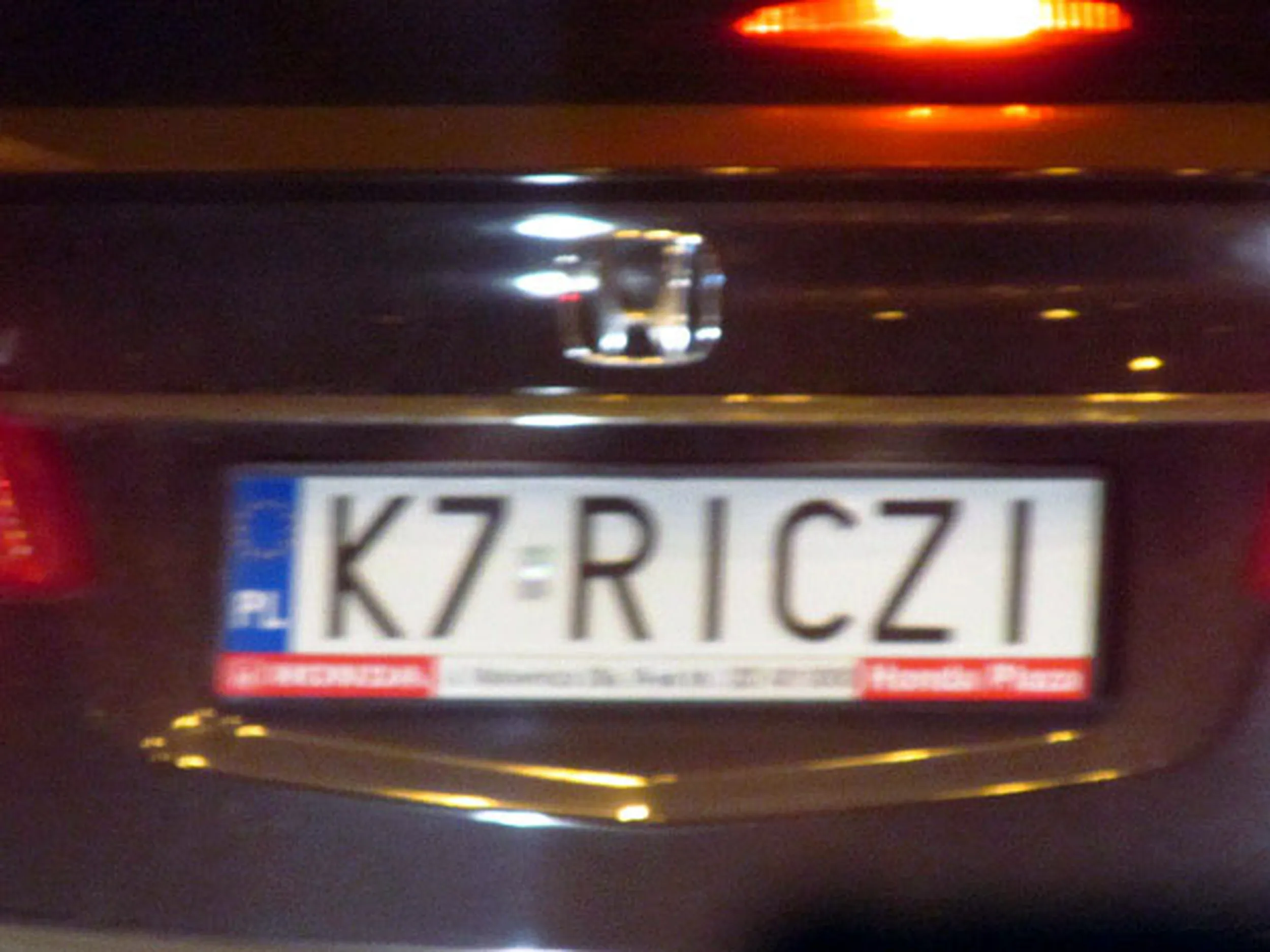 Fajny numer, blacha K7 RICZI