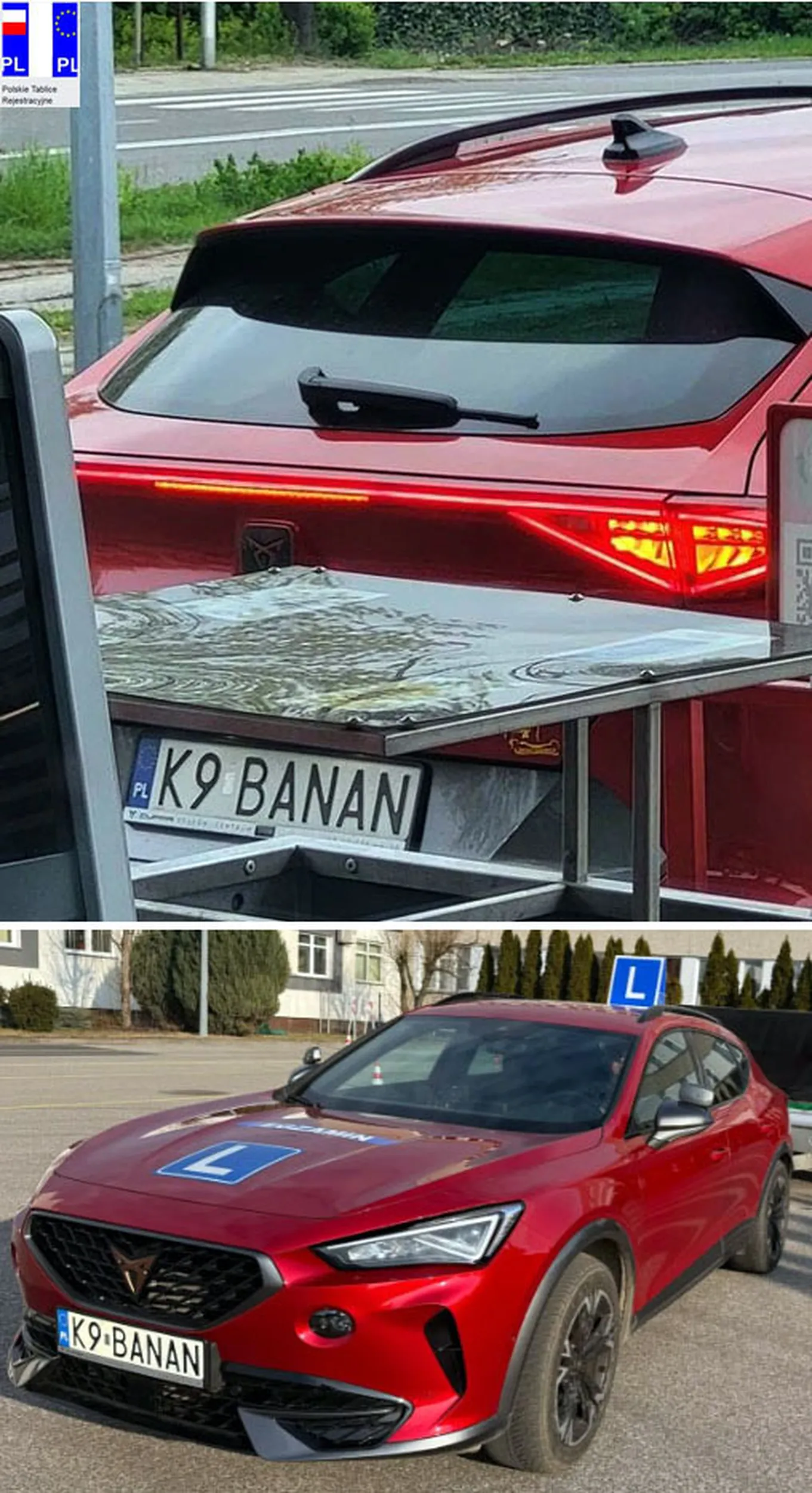 Fajny numer, blacha K9 BANAN