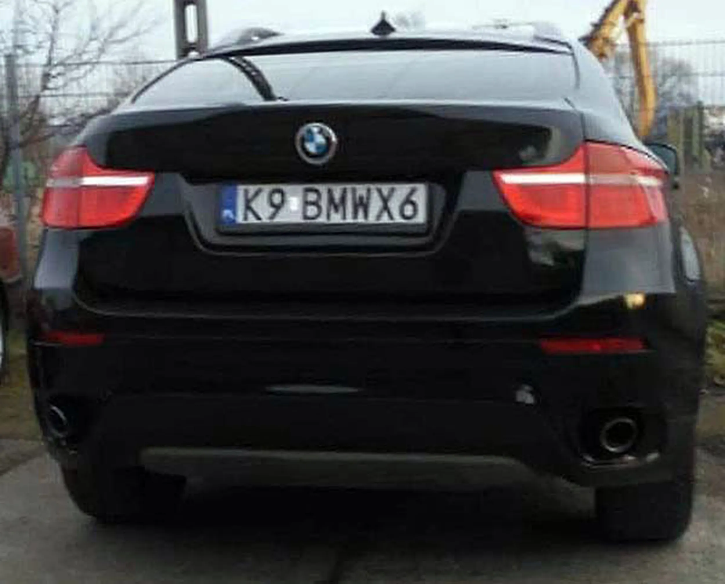 Fajny numer, blacha K9 BMWX6
