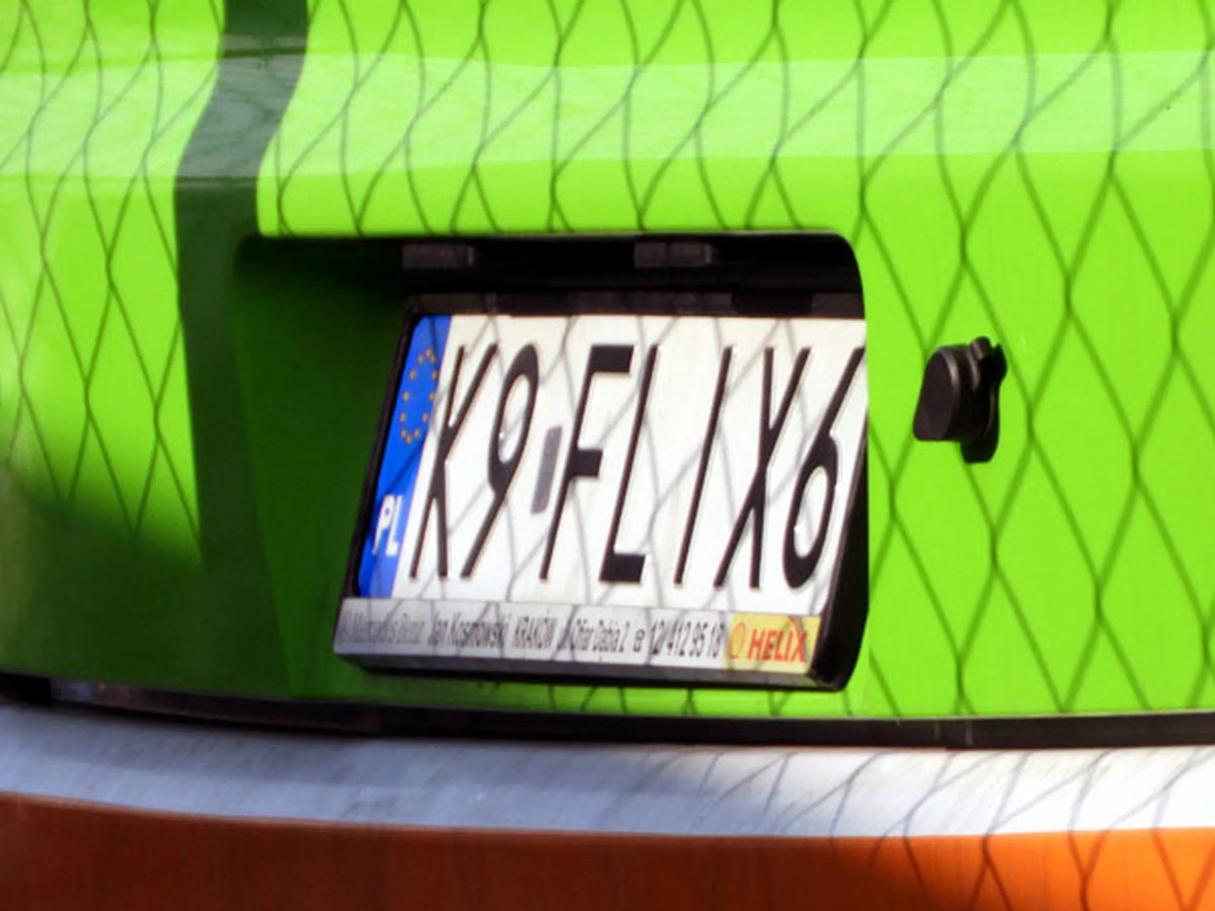 Fajny numer, blacha K9 FLIX6