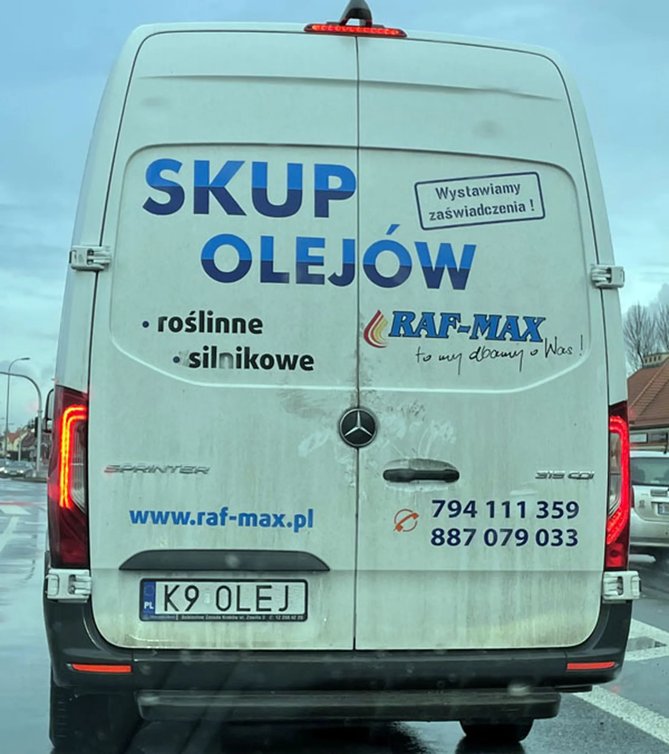 Fajny numer, blacha K9 OLEJ