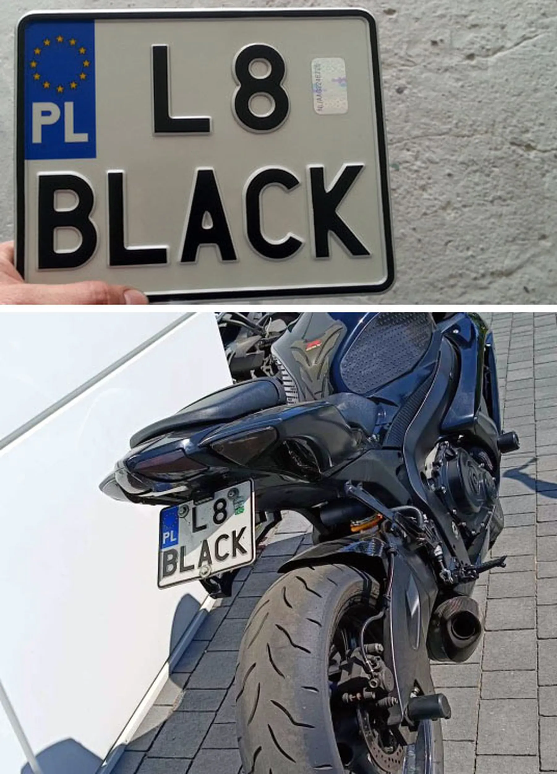 Fajny numer, blacha L8 BLACK