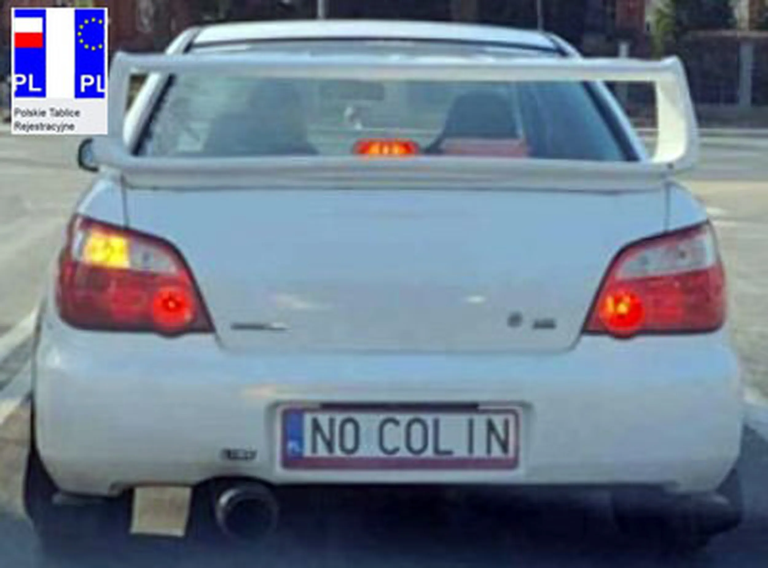 Fajny numer, blacha N0 COLIN