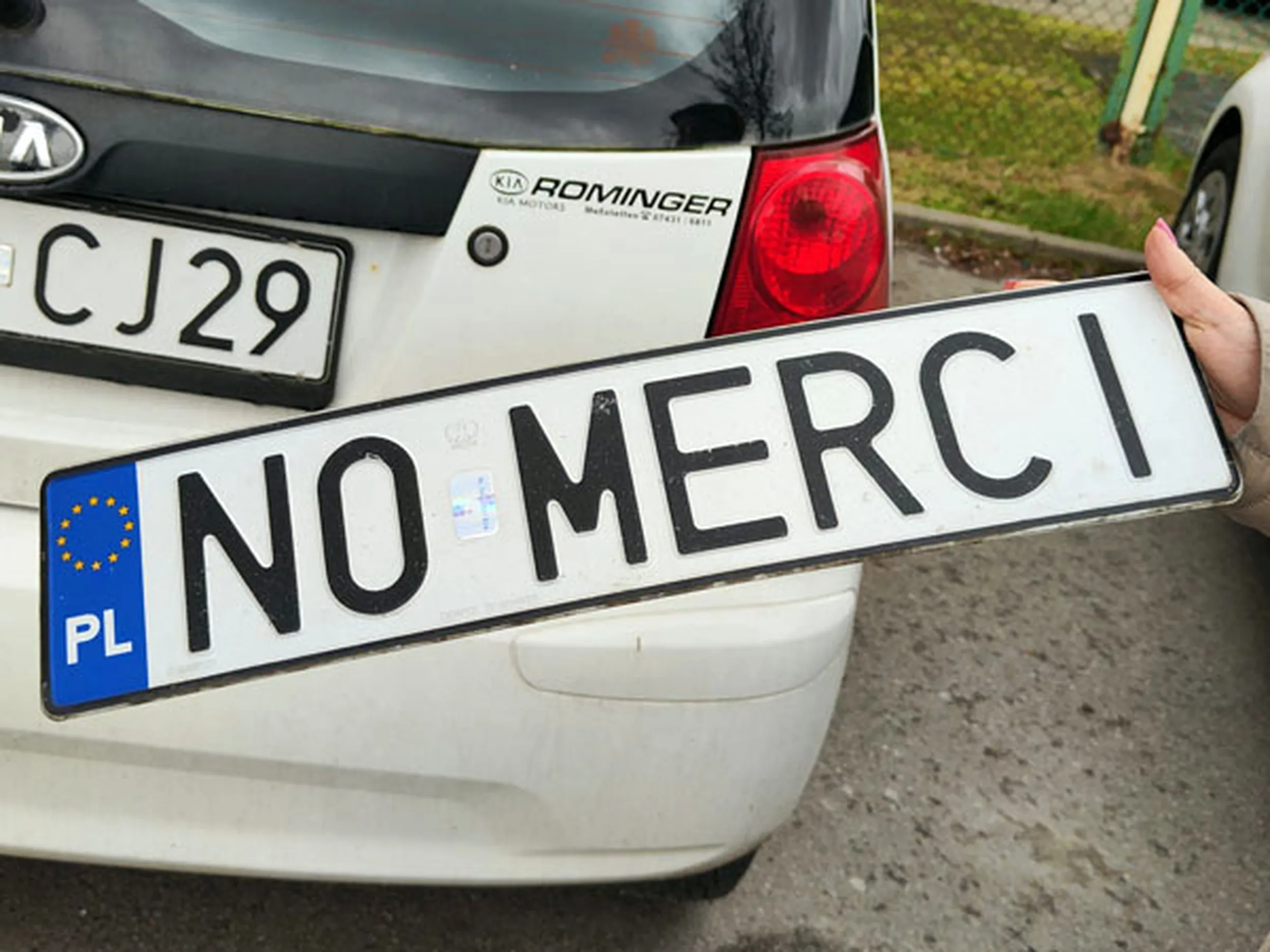 Fajny numer, blacha N0 MERCI
