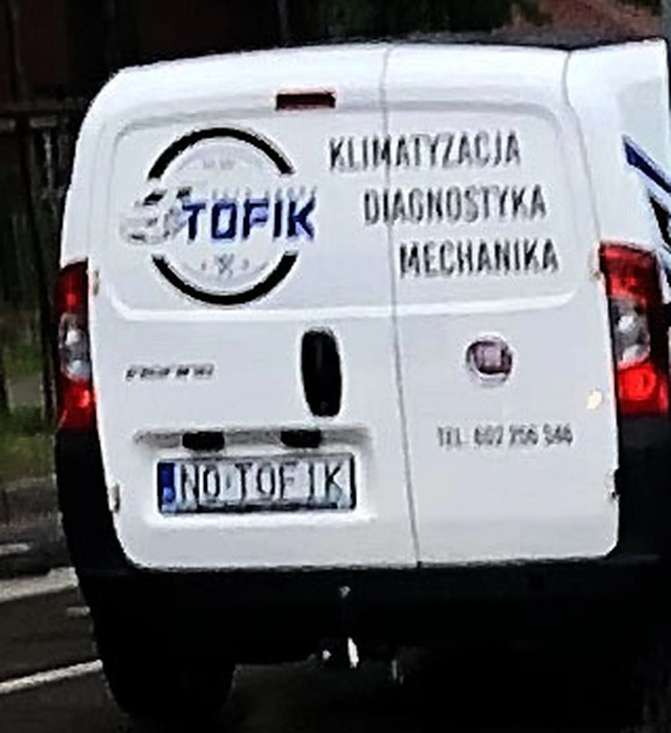 Fajny numer, blacha N0 TOFIK