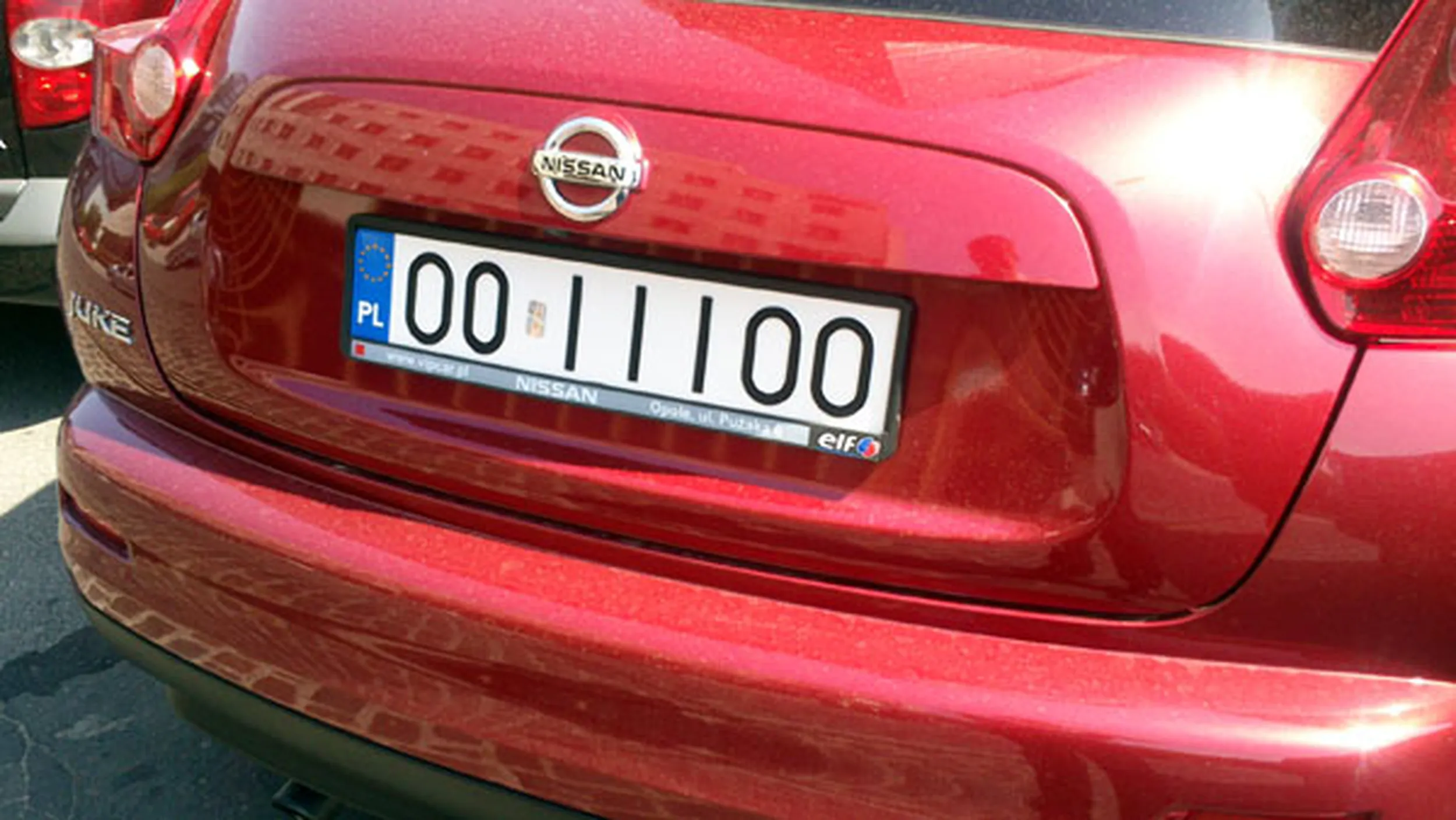 Fajny numer, blacha O0 IIIOO