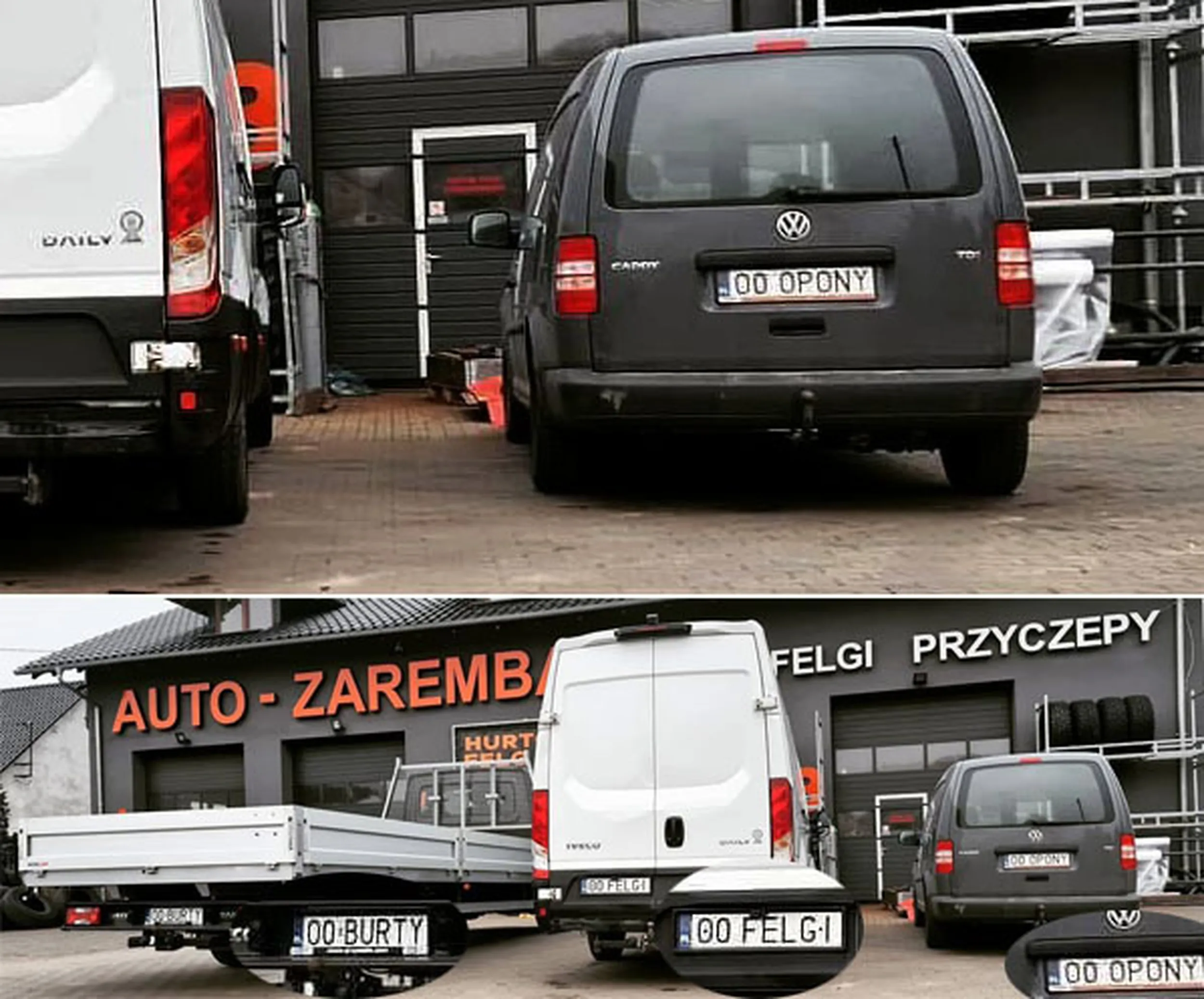 Fajny numer, blacha O0 OPONY