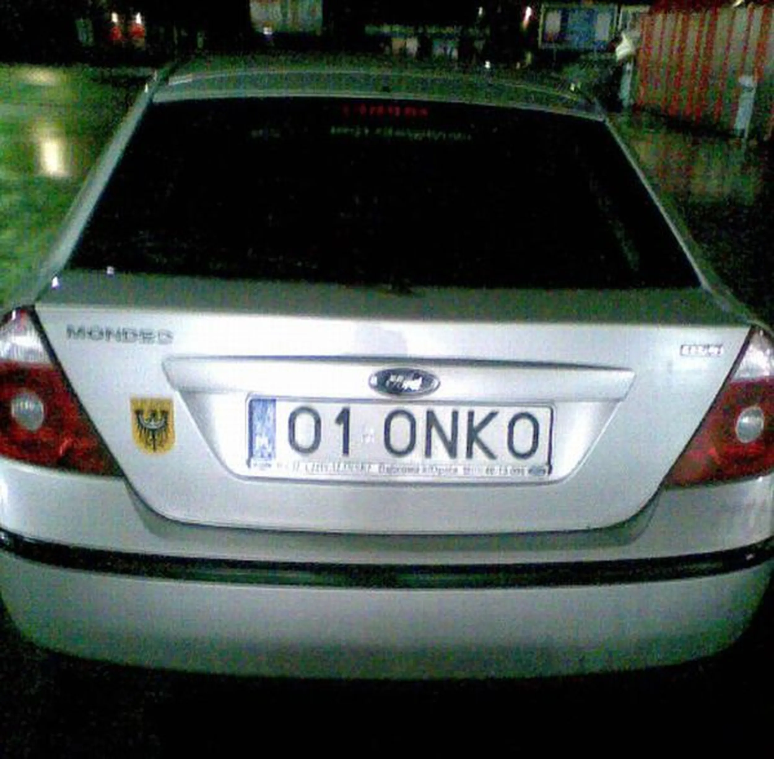 Fajny numer, blacha O1 ONKO