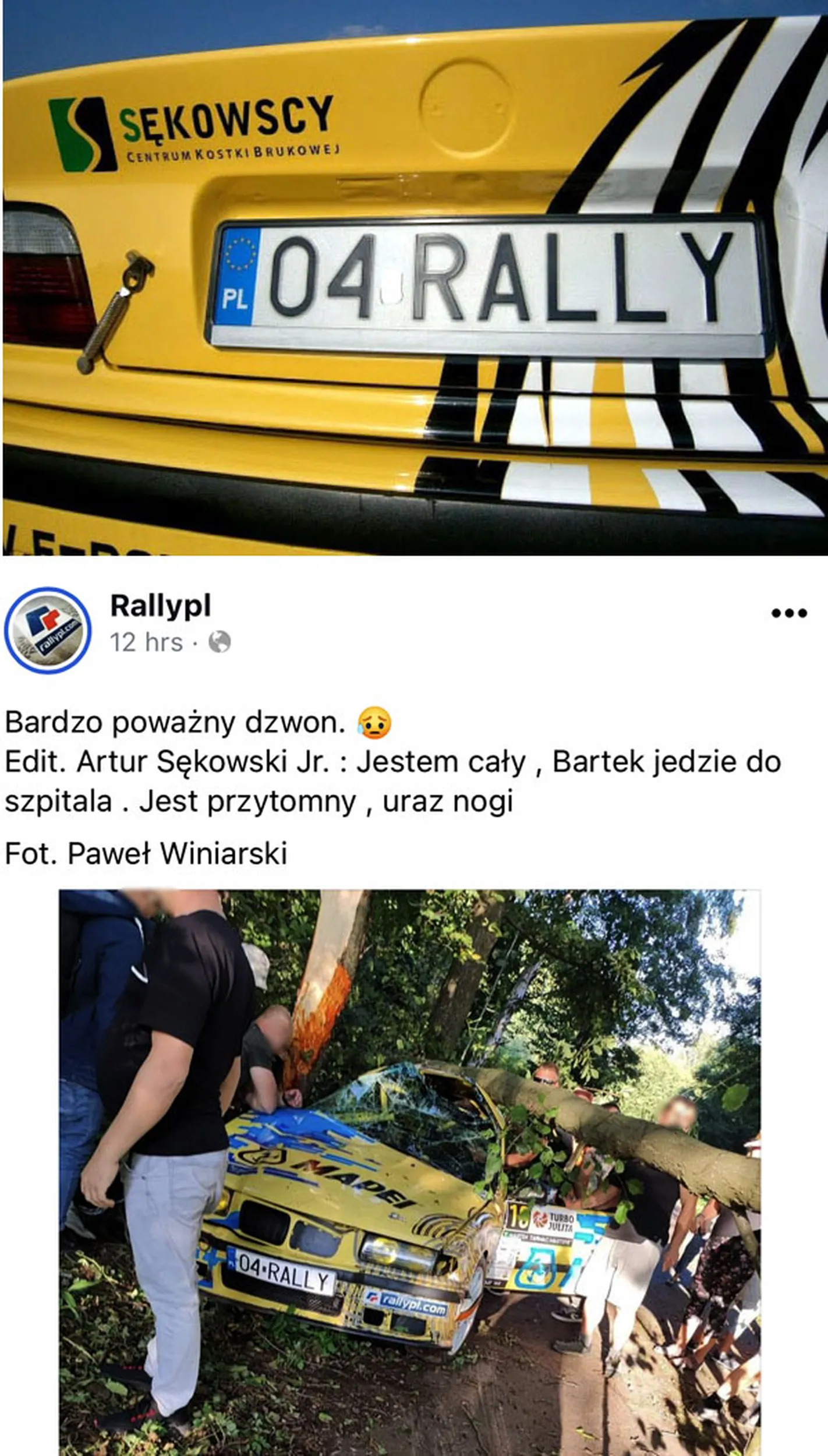 Fajny numer, blacha O4 RALLY