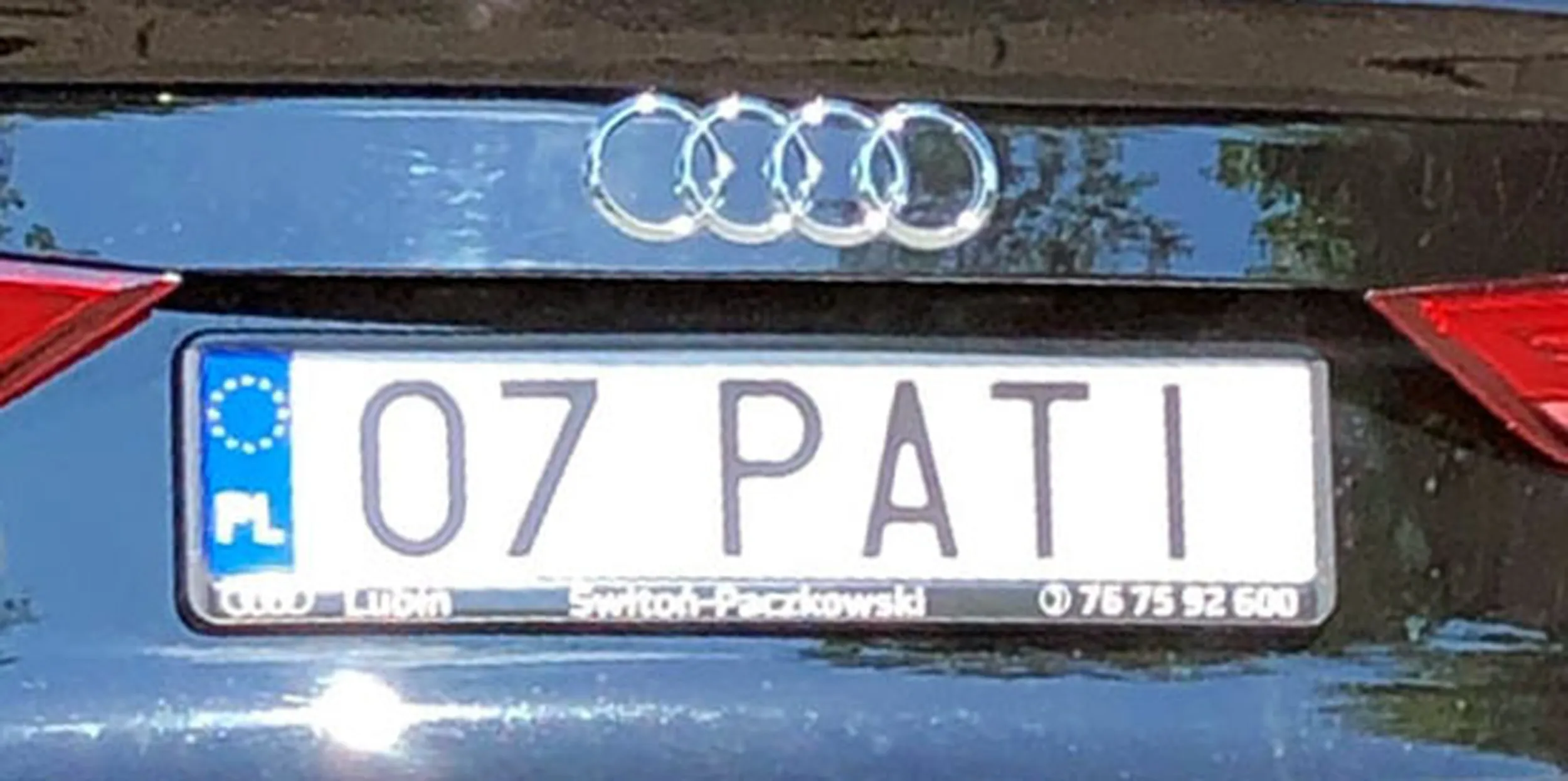 Fajny numer, blacha O7 PATI