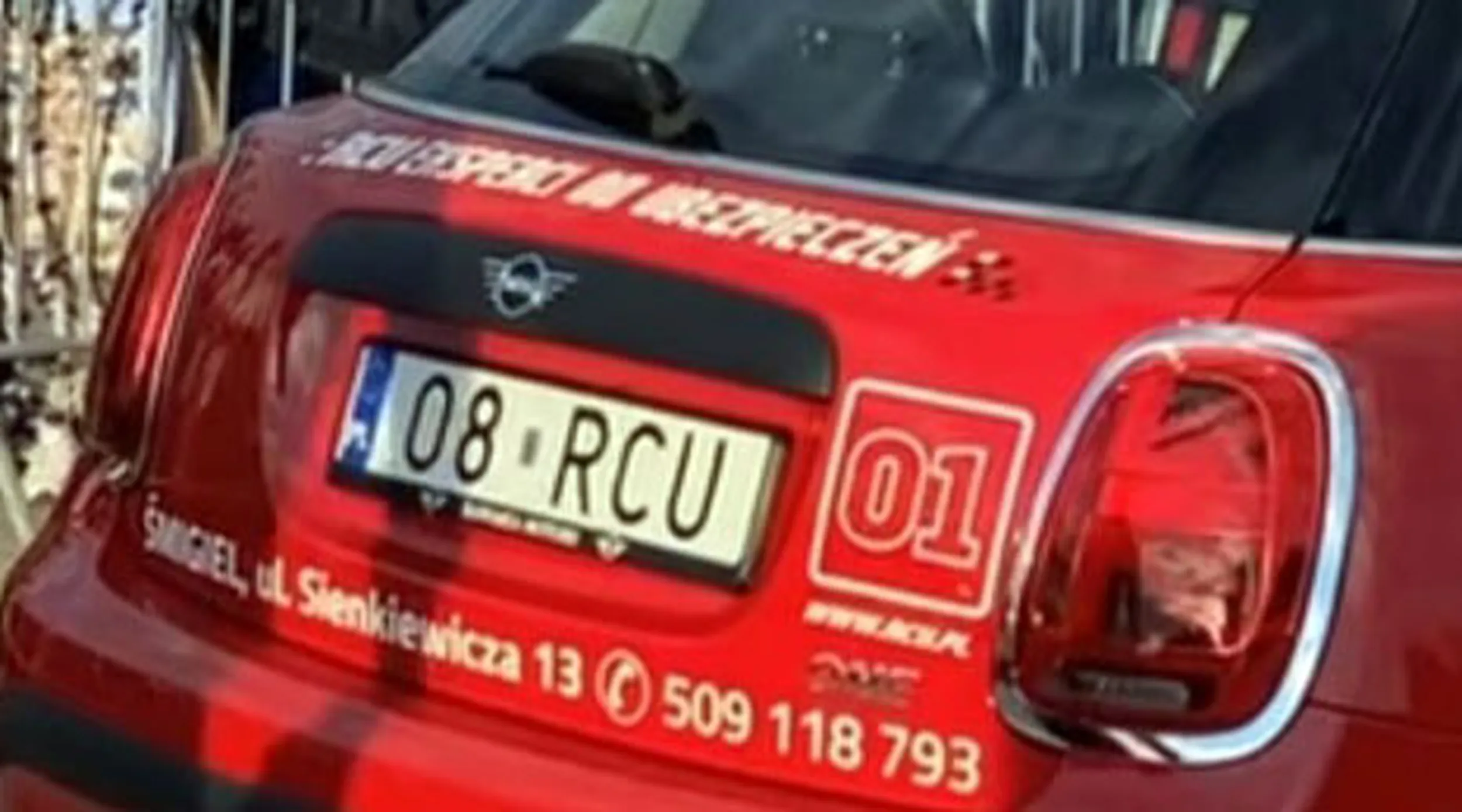 Fajny numer, blacha O8 RCU