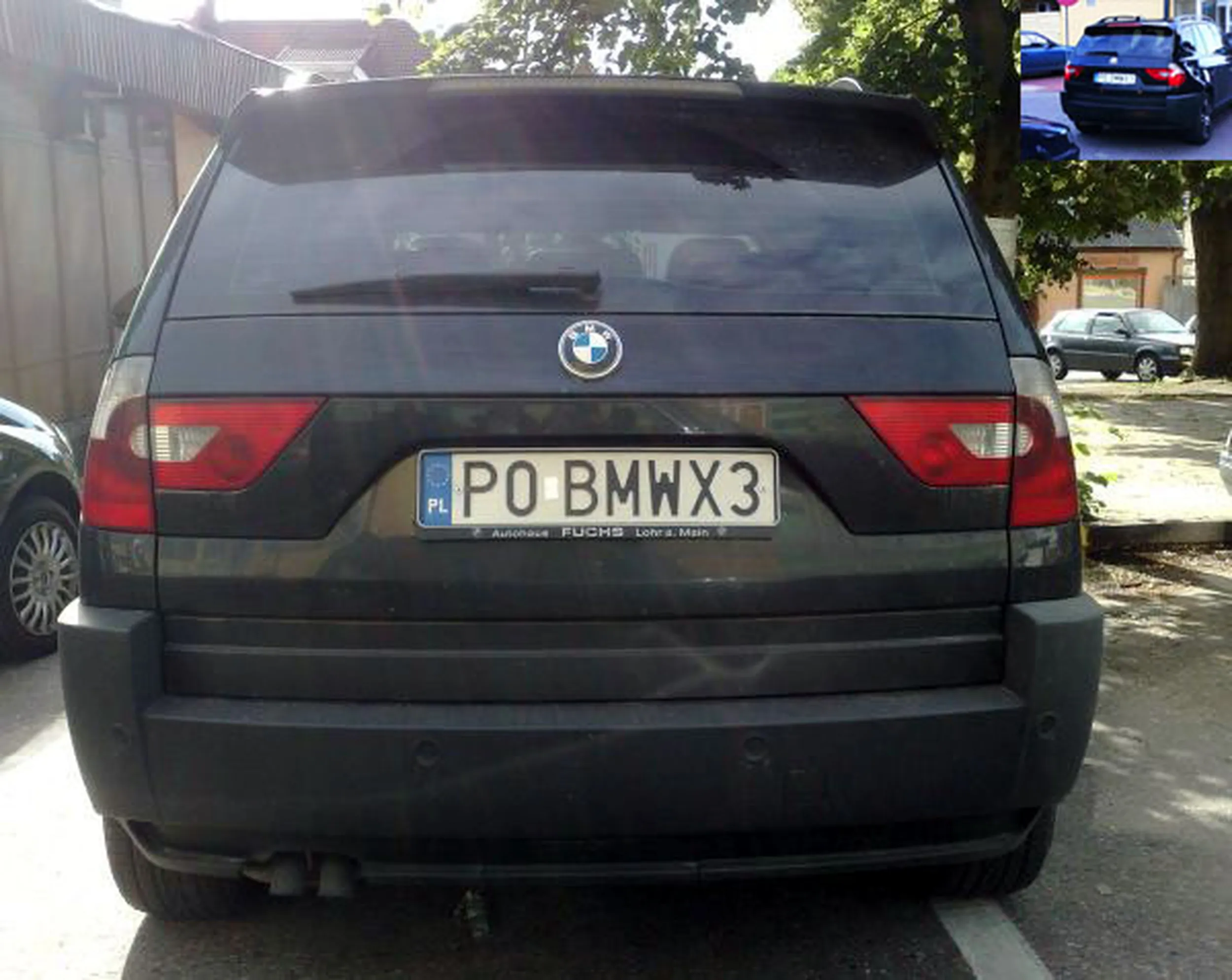 Fajny numer, blacha P0 BMWX3