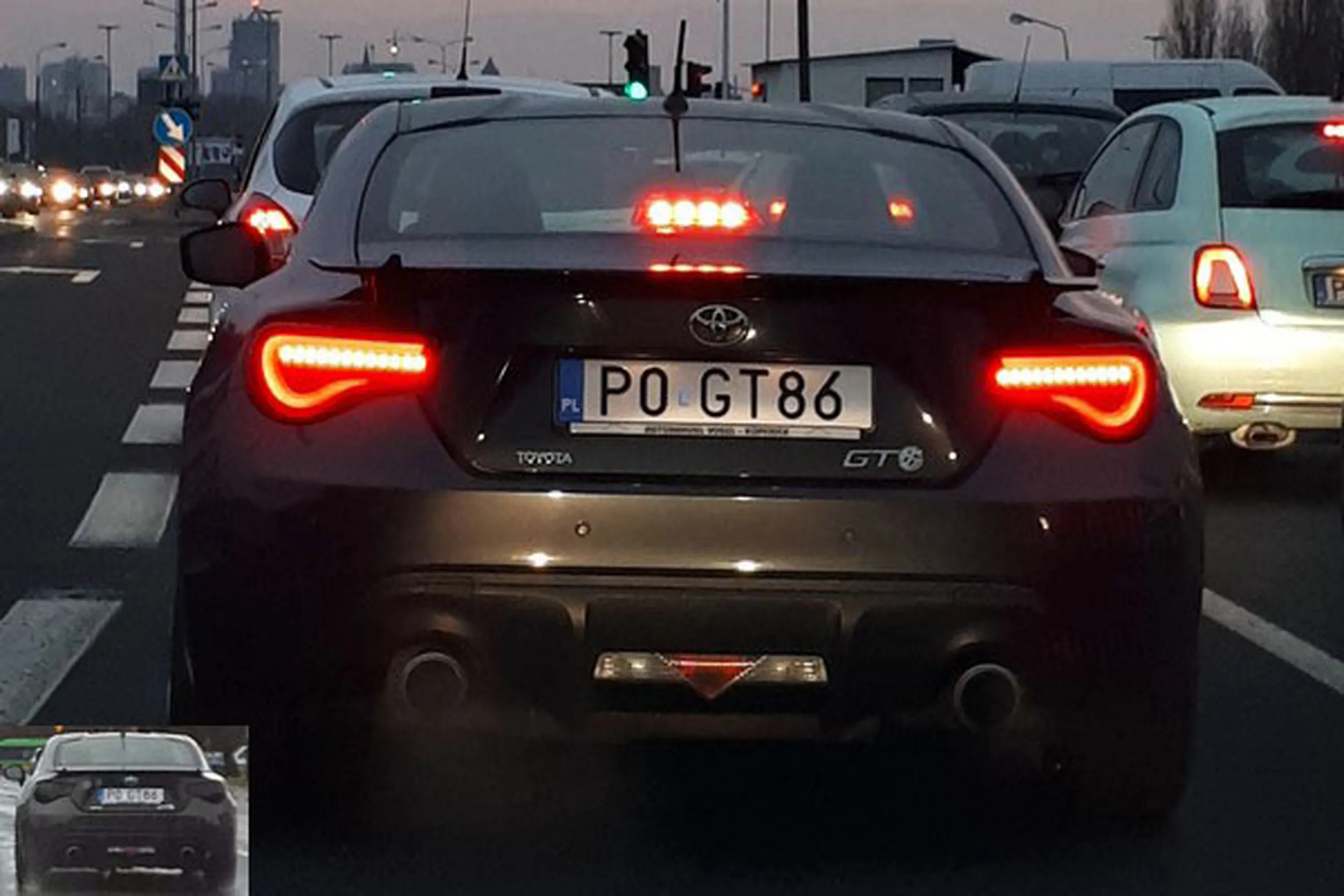 Fajny numer, blacha P0 GT86