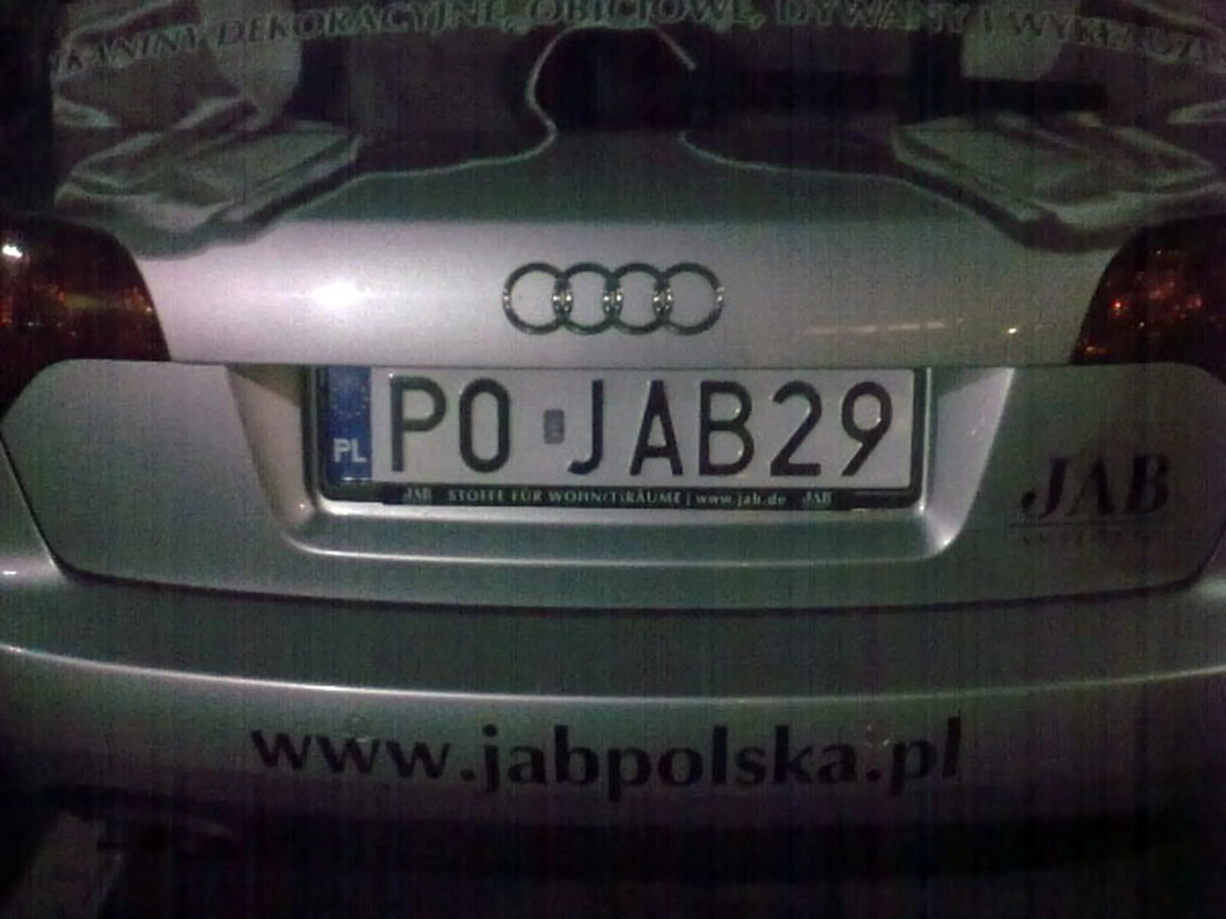 Fajny numer, blacha P0 JAB29