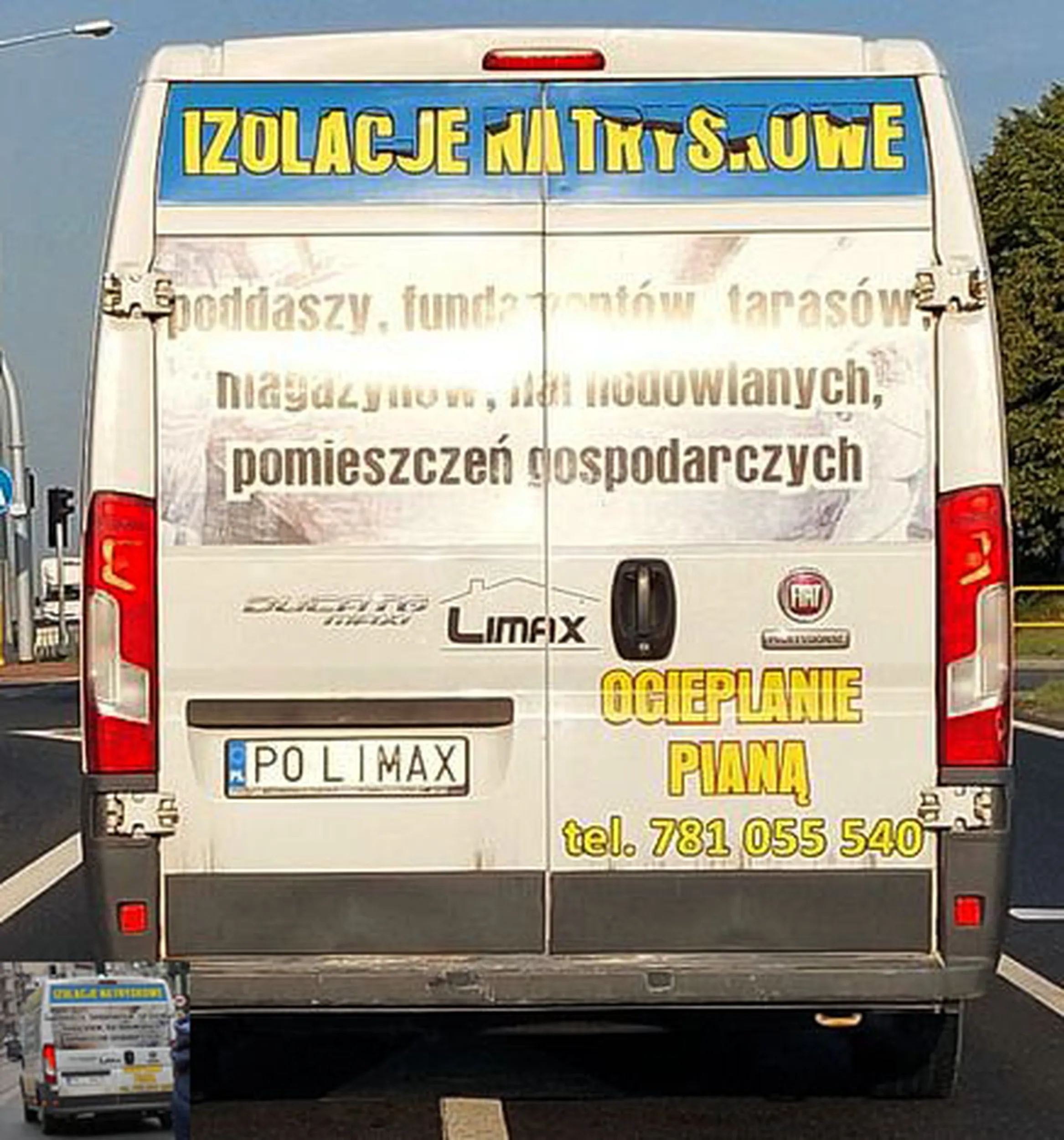 Fajny numer, blacha P0 LIMAX