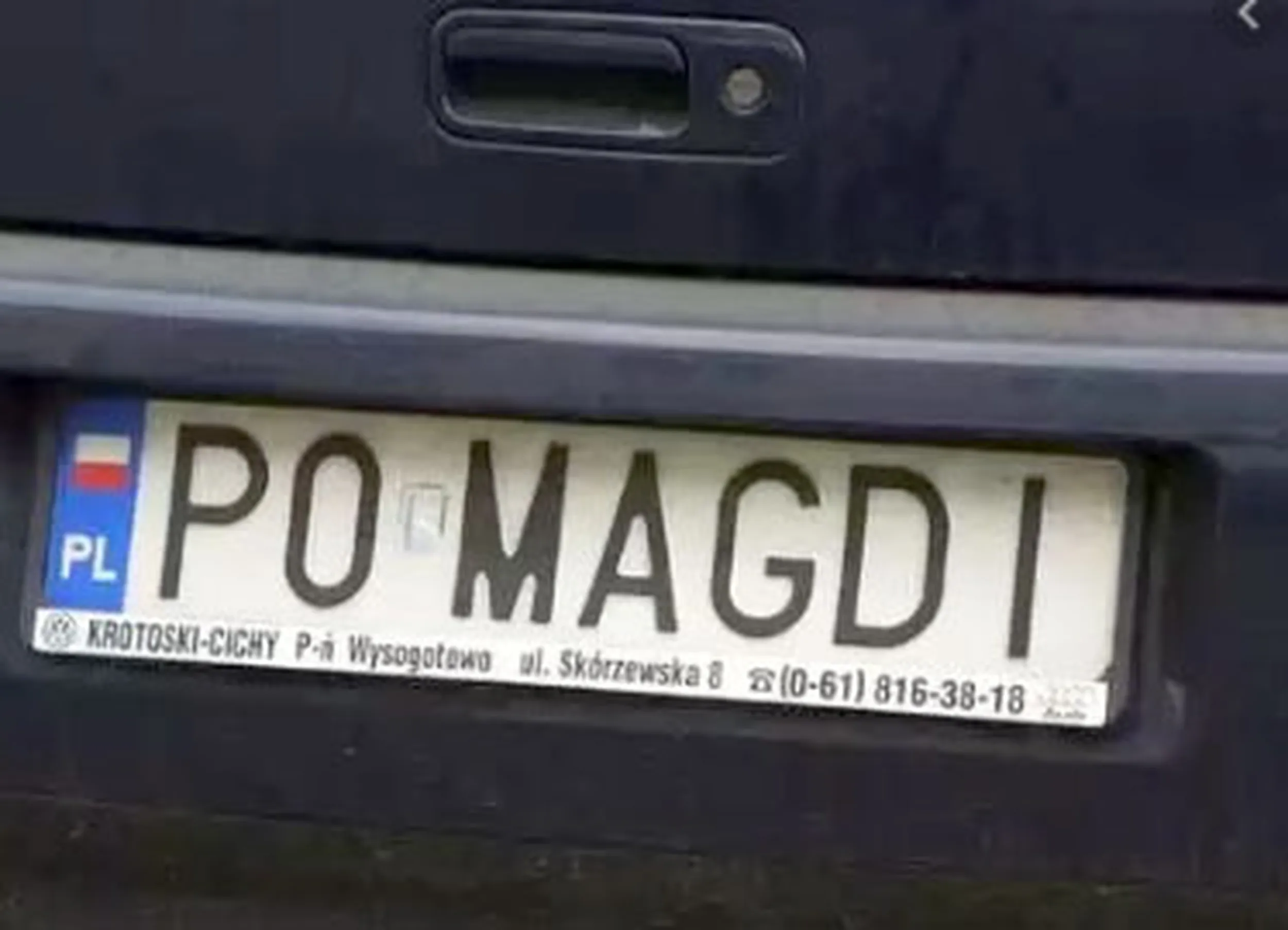 Fajny numer, blacha P0 MAGDI