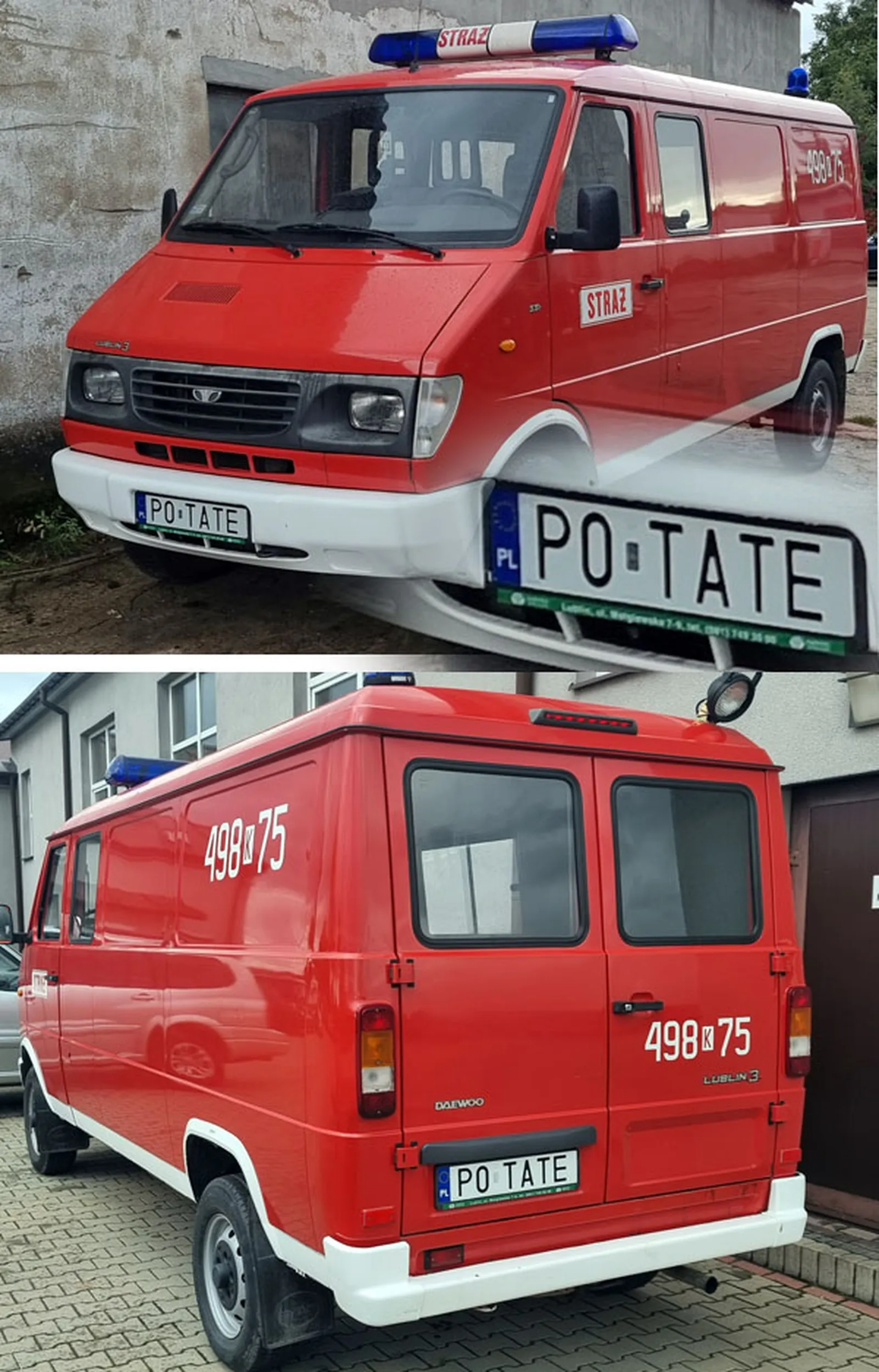 Fajny numer, blacha P0 TATE