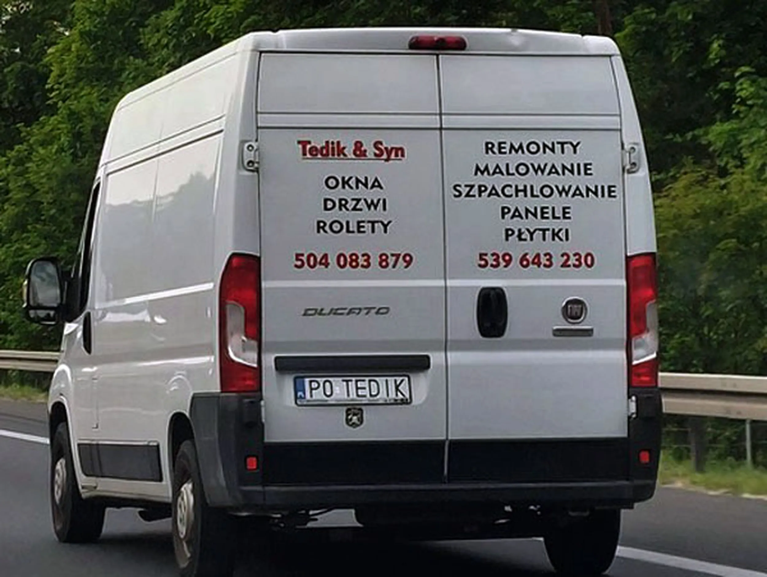 Fajny numer, blacha P0 TEDIK