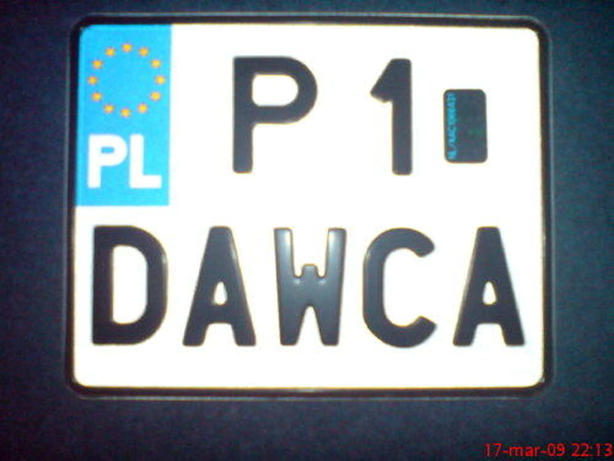 Fajny numer, blacha P1 DAWCA