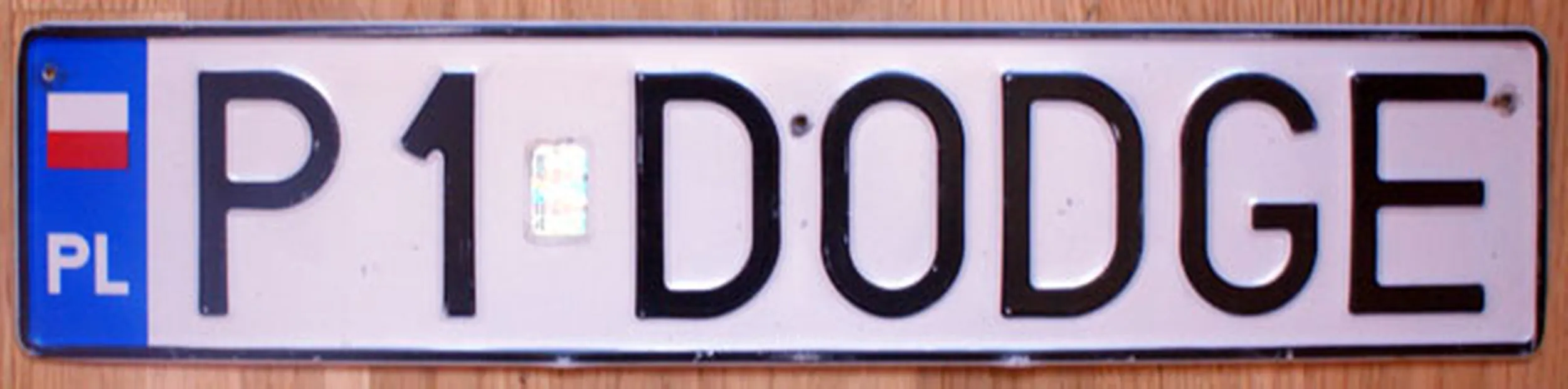 Fajny numer, blacha P1 DODGE