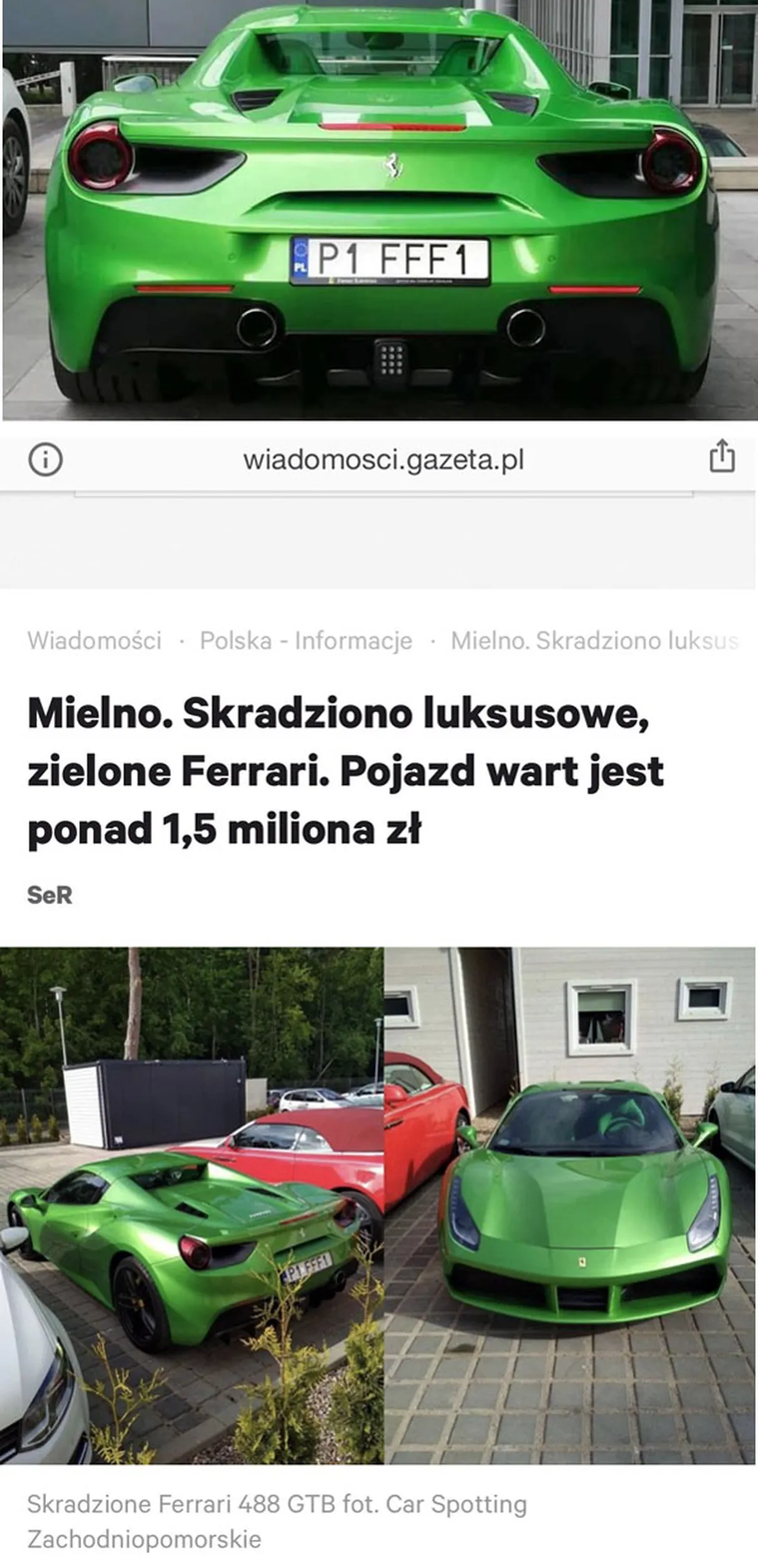 Fajny numer, blacha P1 FFF1