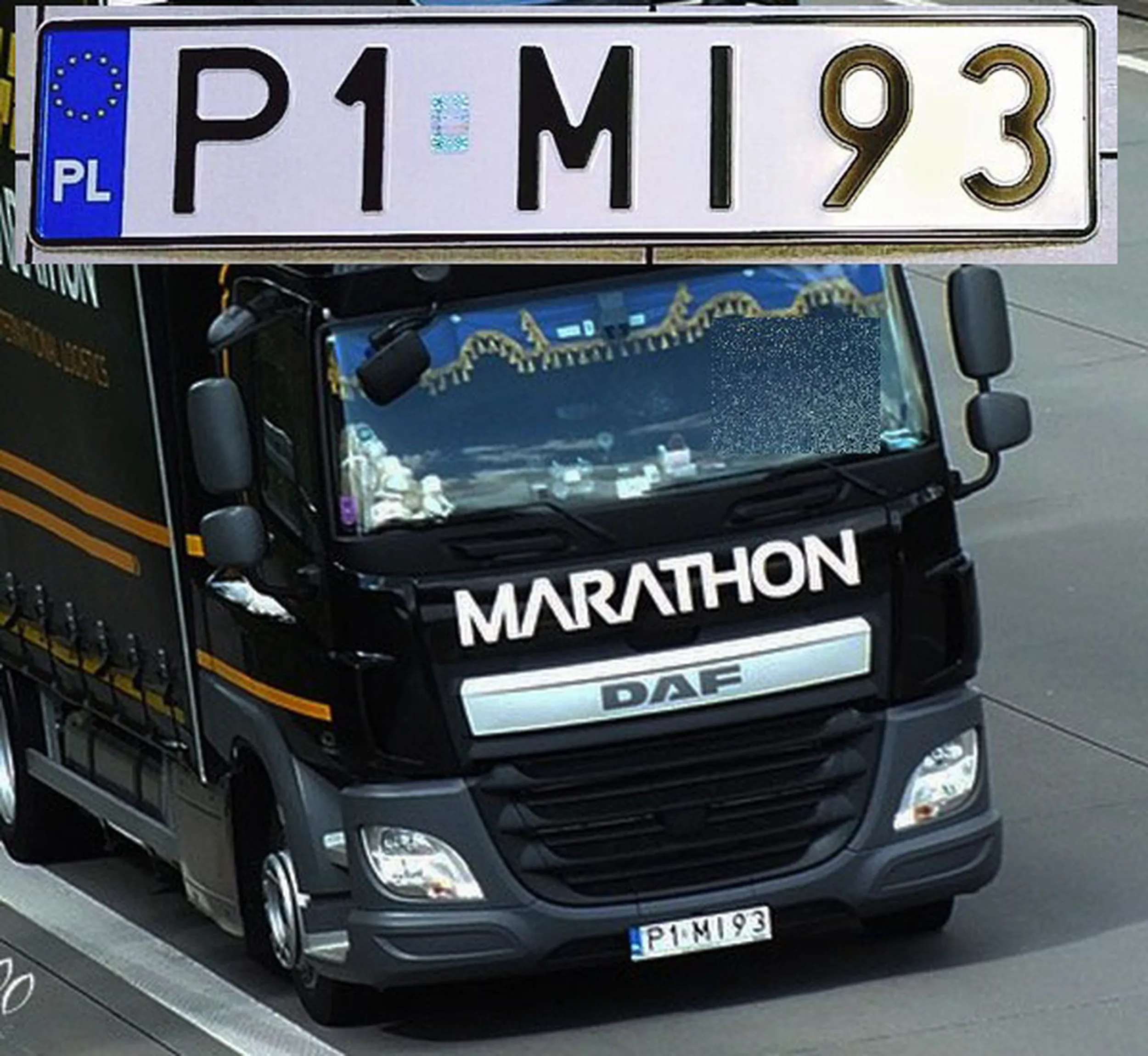 Fajny numer, blacha P1 MI93