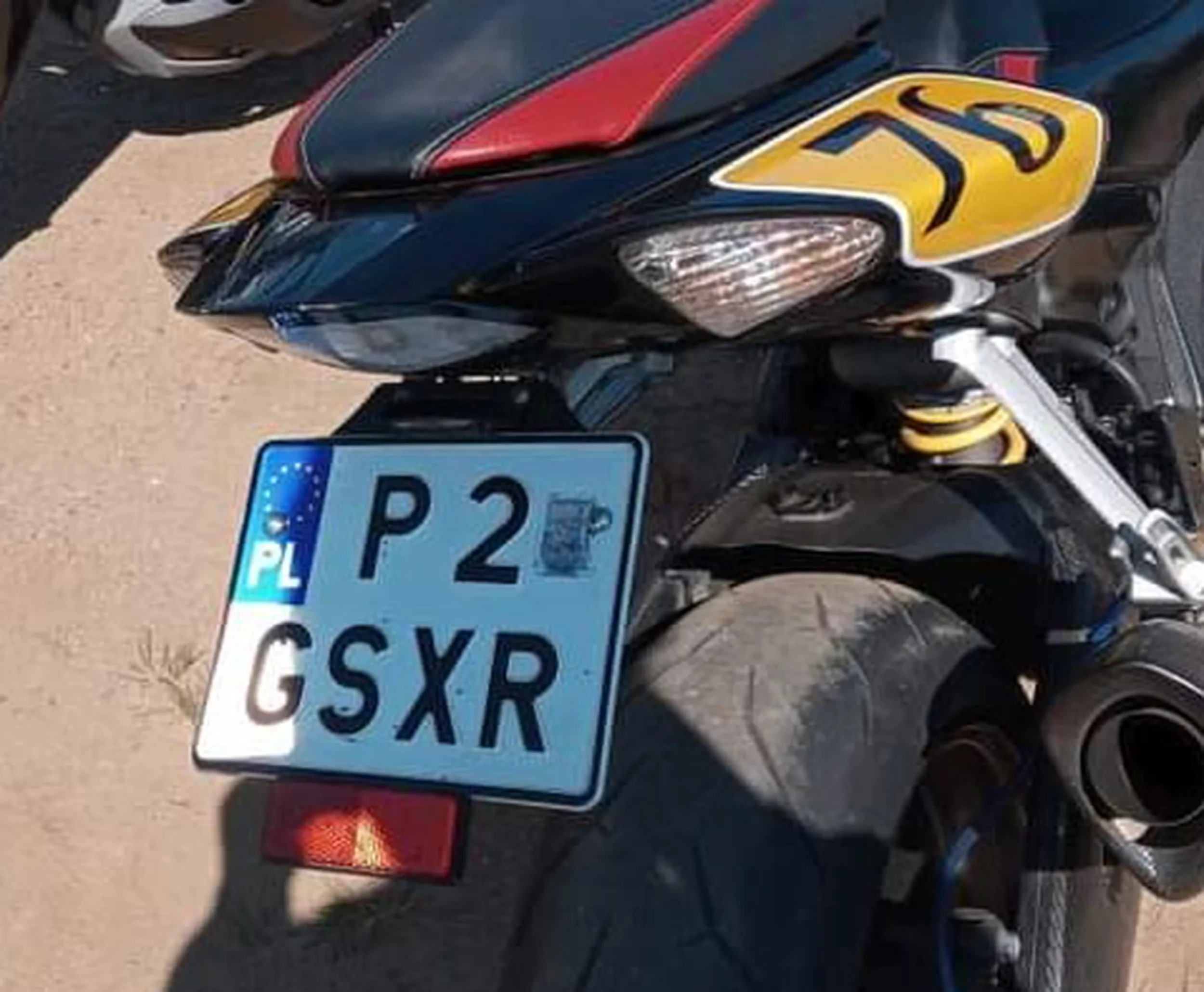 Fajny numer, blacha P2 GSXR