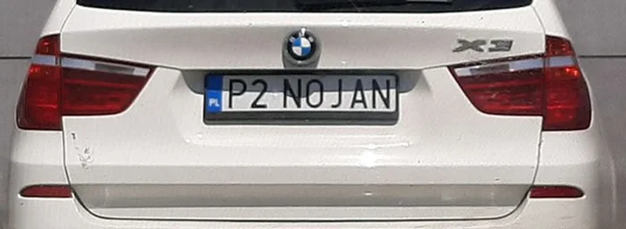 Fajny numer, blacha P2 NOJAN