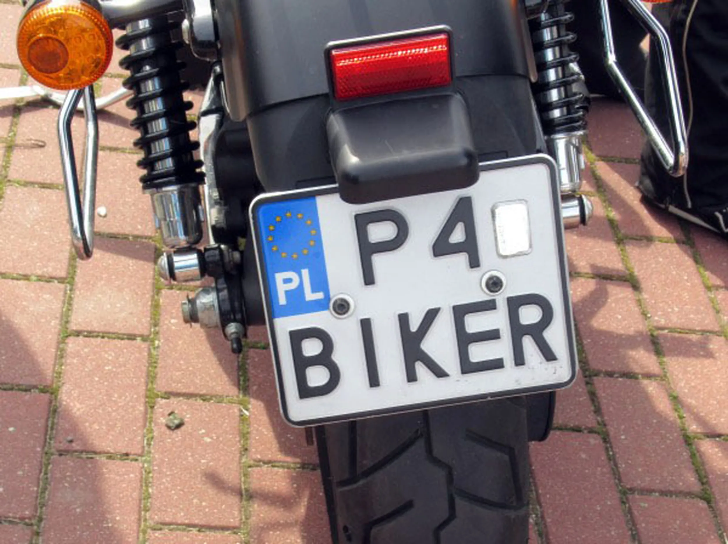 Fajny numer, blacha P4 BIKER