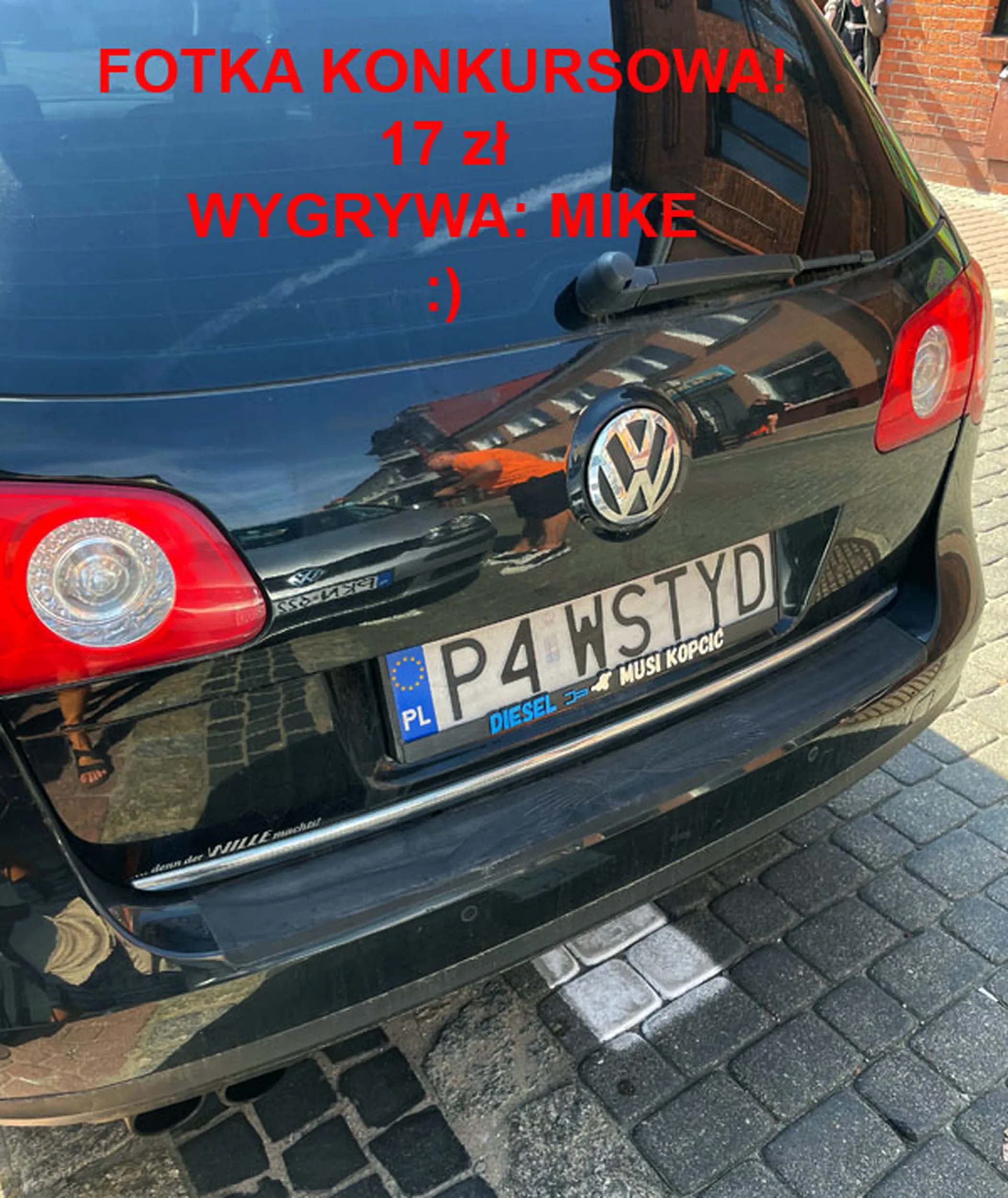 Fajny numer, blacha P4 WSTYD