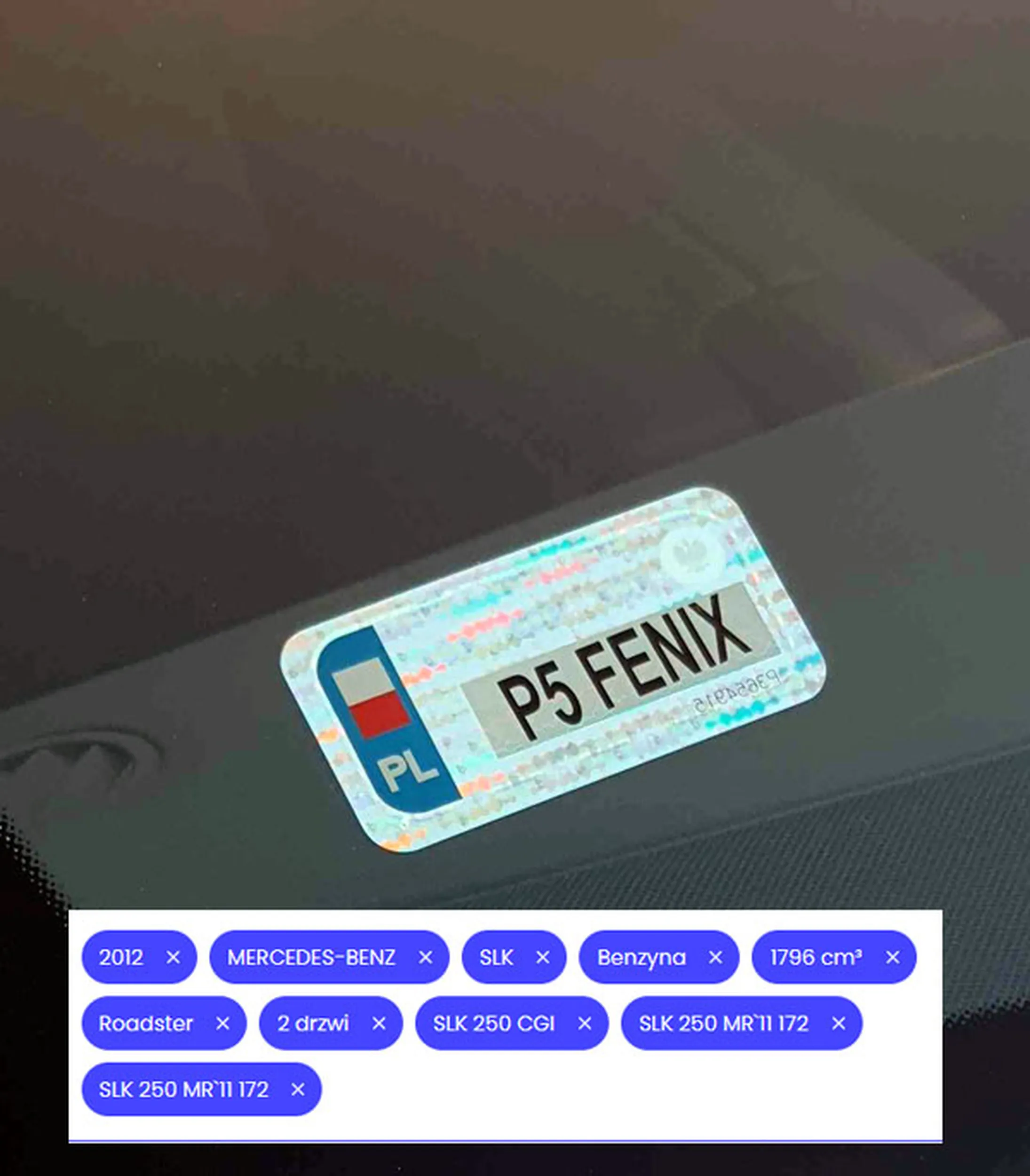 Fajny numer, blacha P5 FENIX