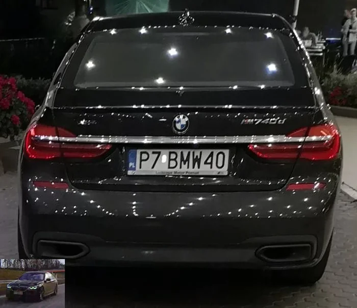 Fajny numer, blacha P7 BMW40