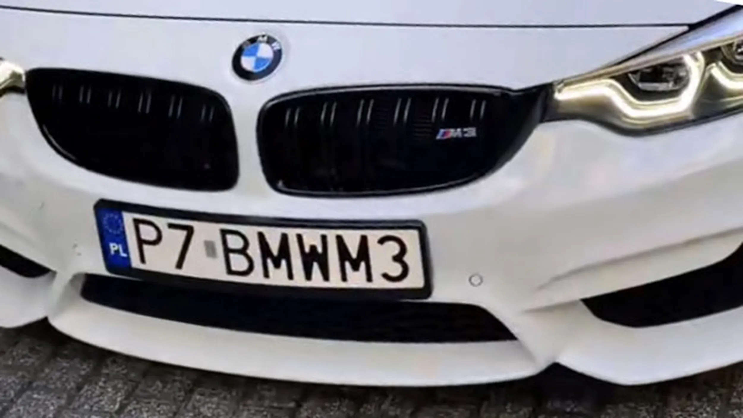 Fajny numer, blacha P7 BMWM3