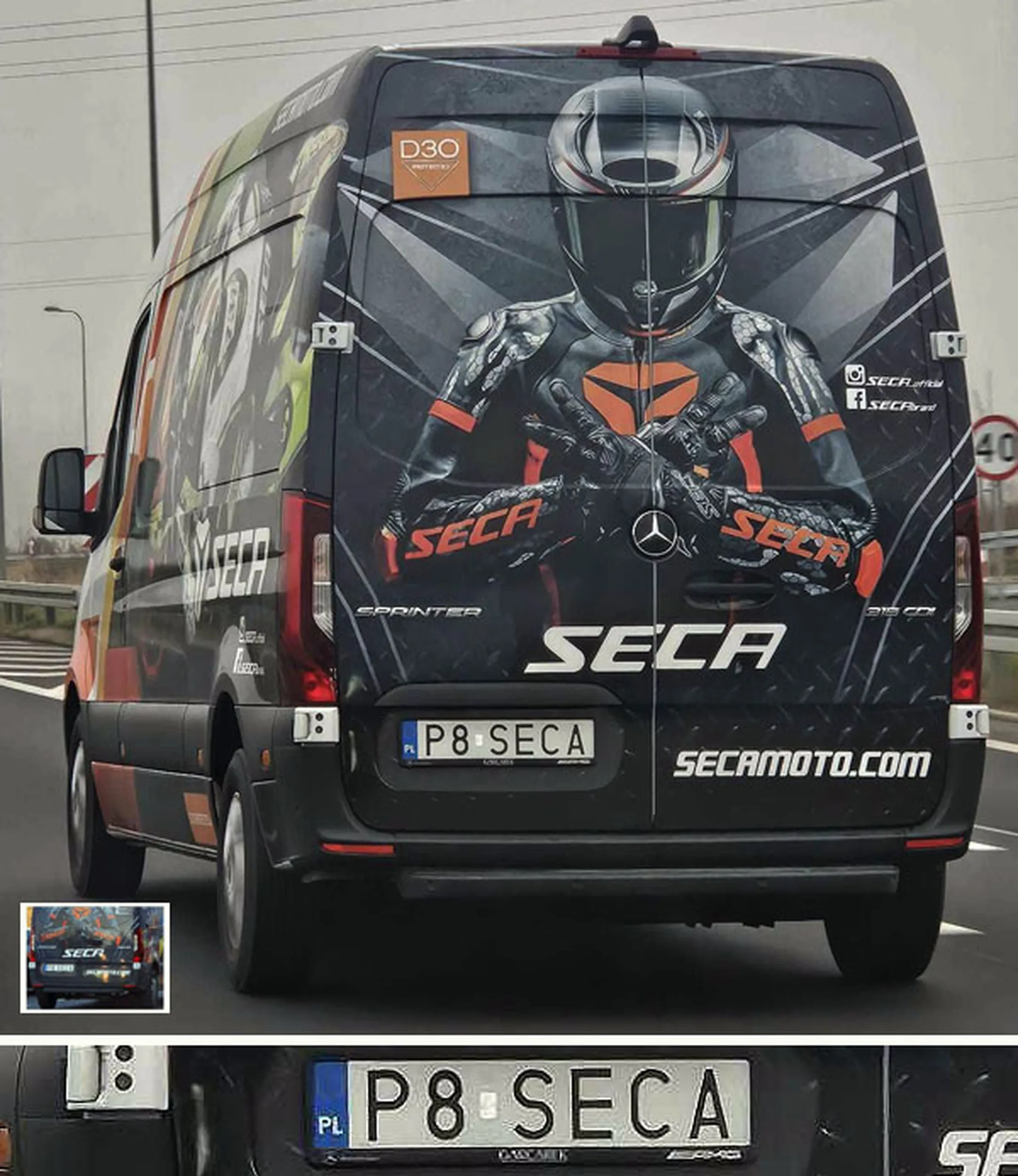 Fajny numer, blacha P8 SECA