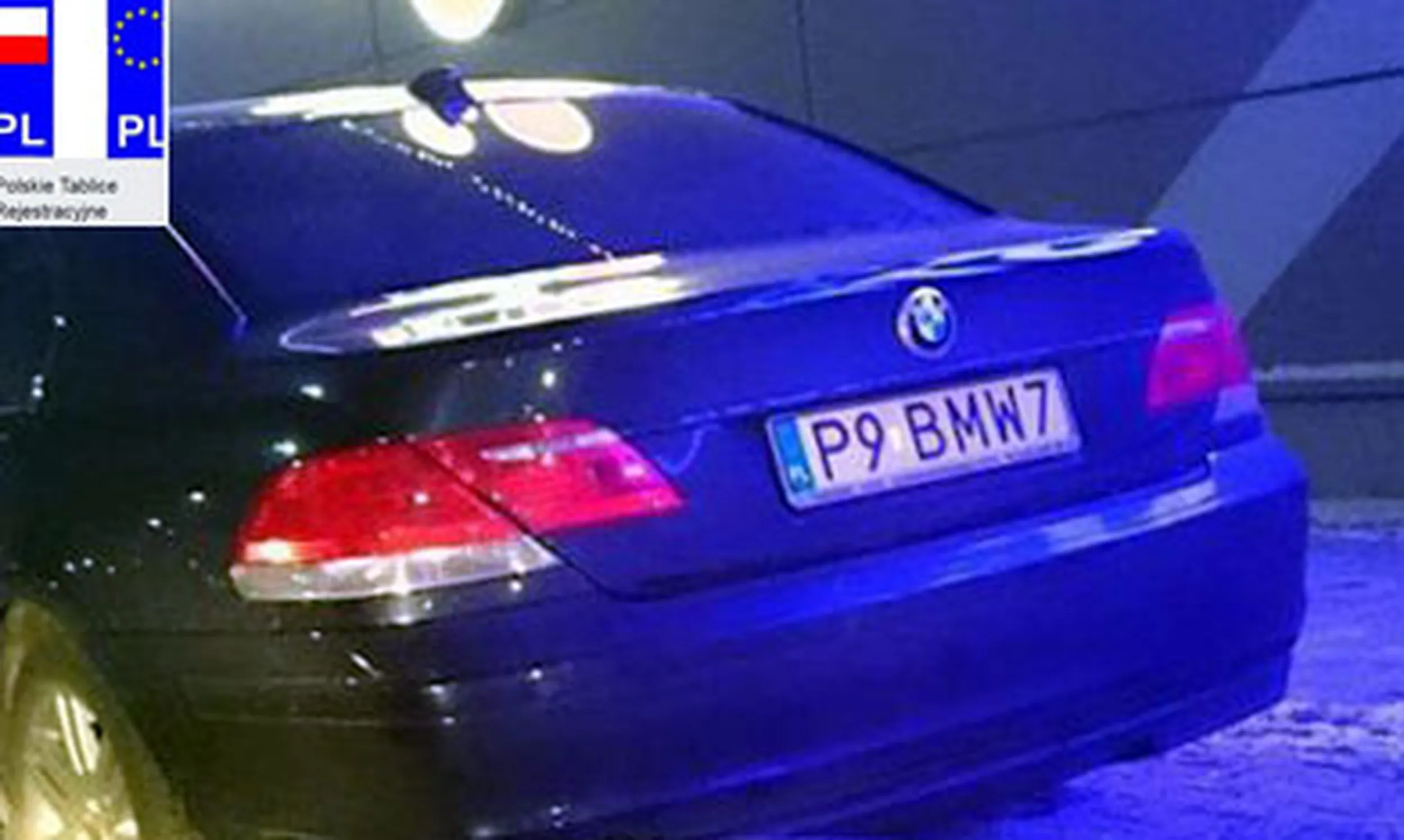Fajny numer, blacha P9 BMW7