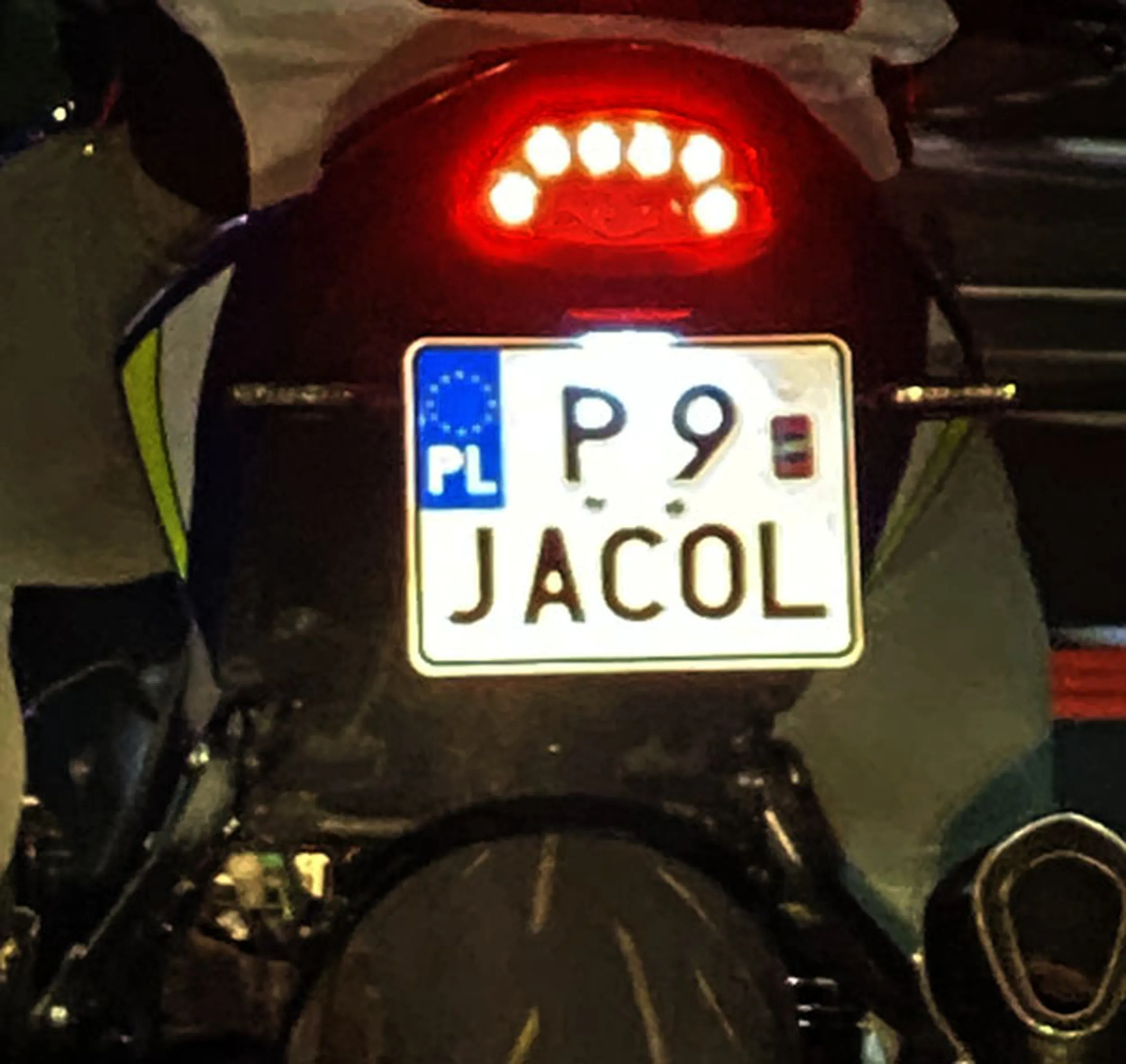 Fajny numer, blacha P9 JACOL