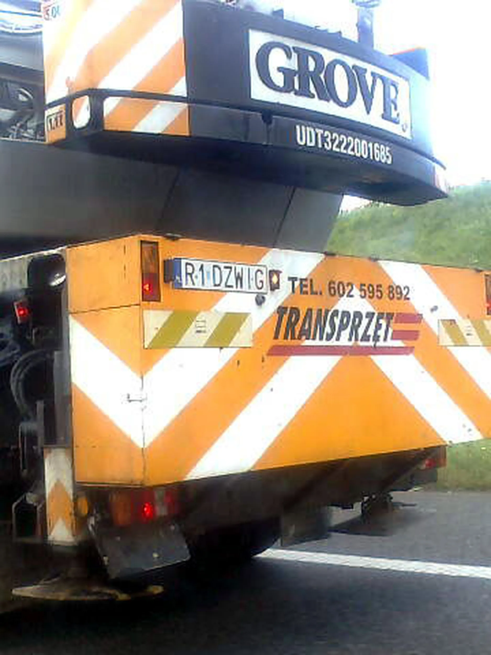 Fajny numer, blacha R1 DZWIG