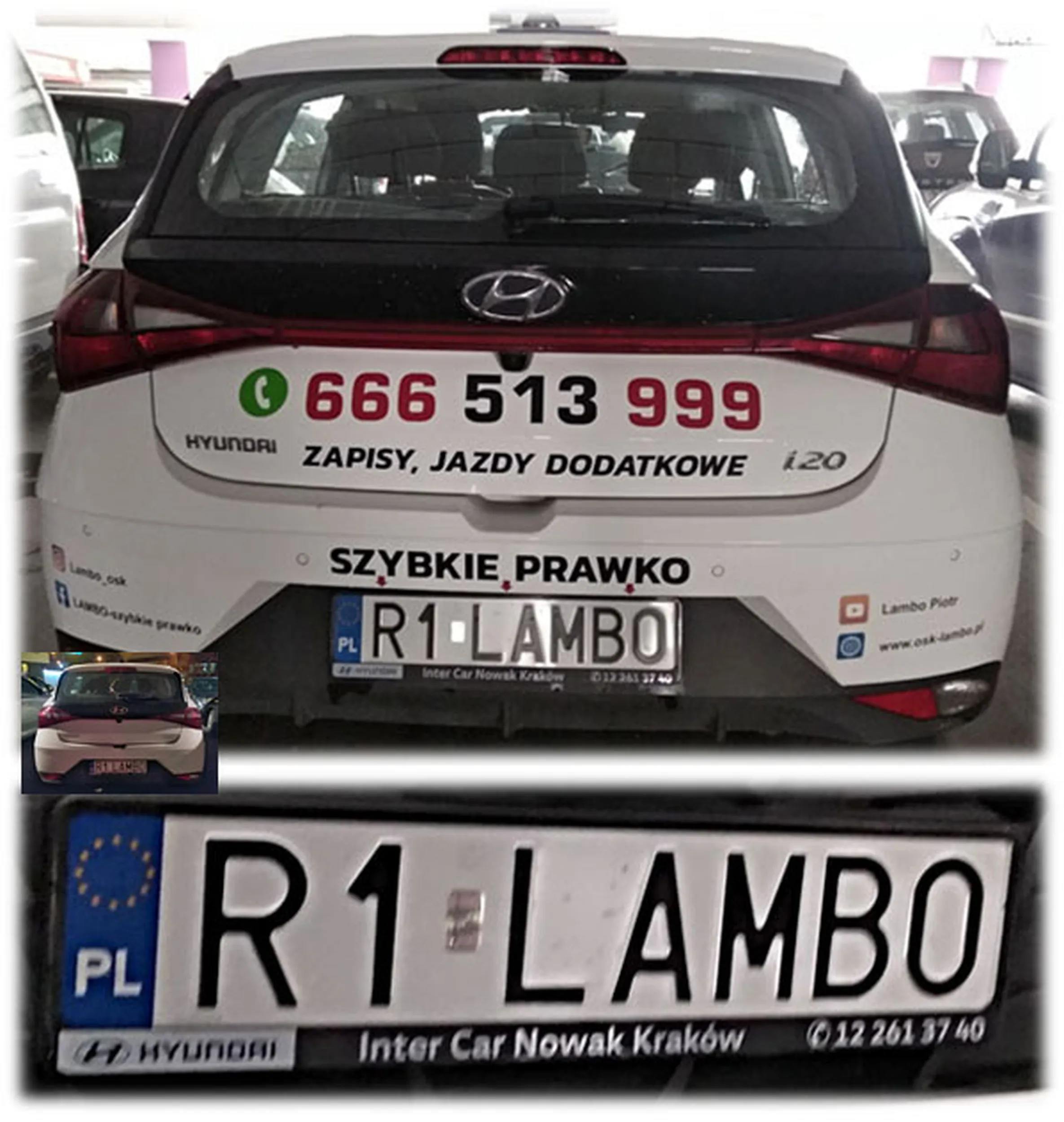 Fajny numer, blacha R1 LAMBO