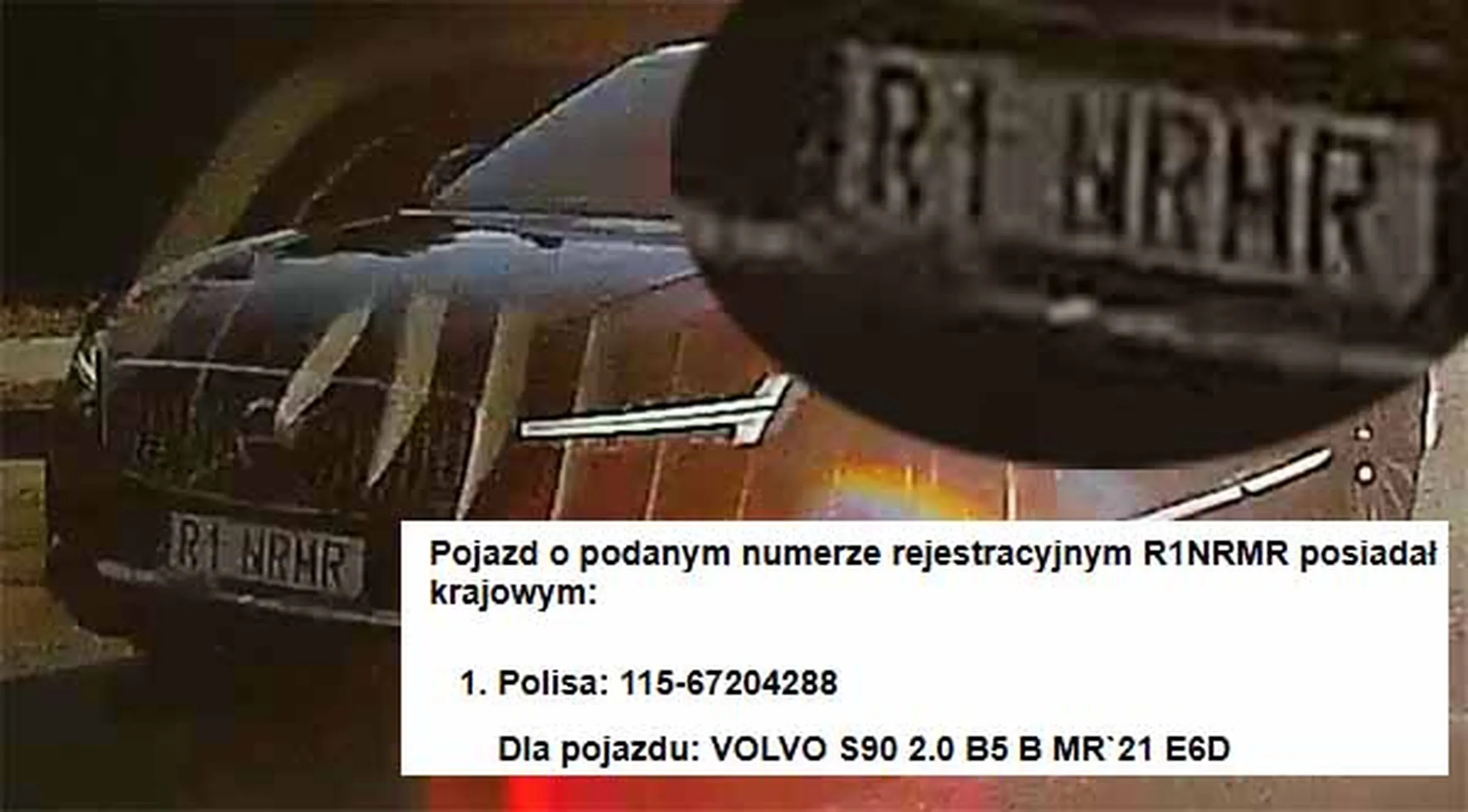 Fajny numer, blacha R1 NRMR